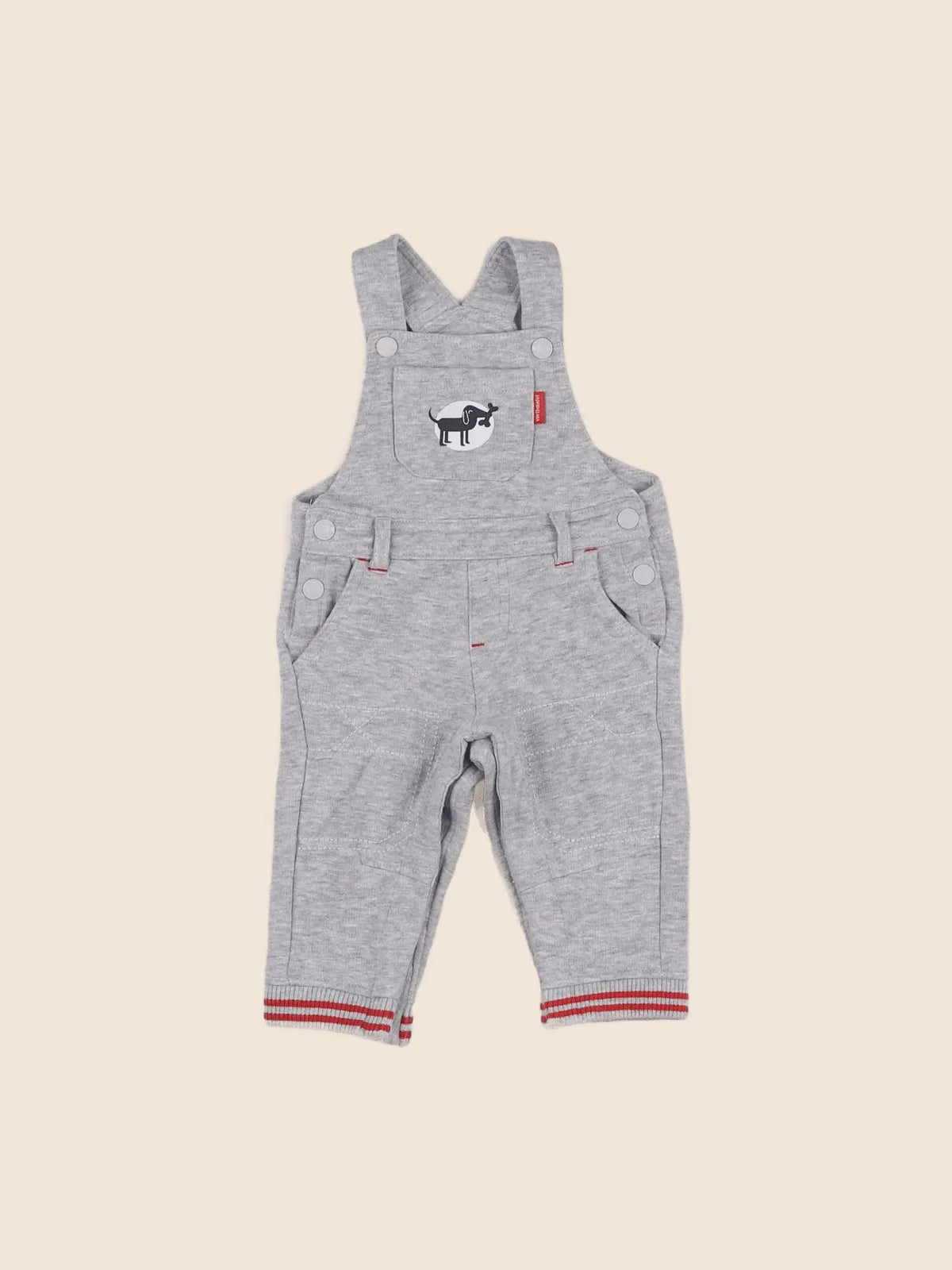 Vertbaudet - salopette gris - 6 mois