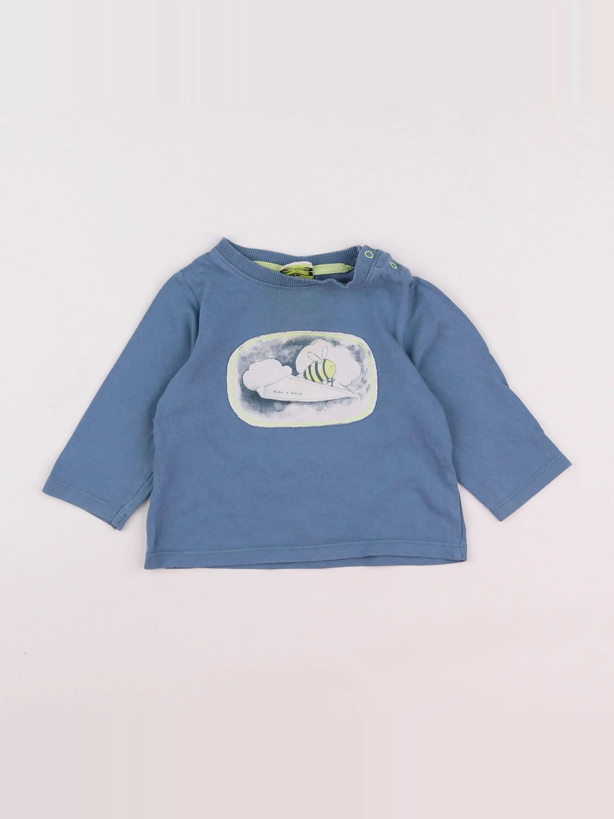 Tape à l'oeil - tee-shirt bleu - 6 mois