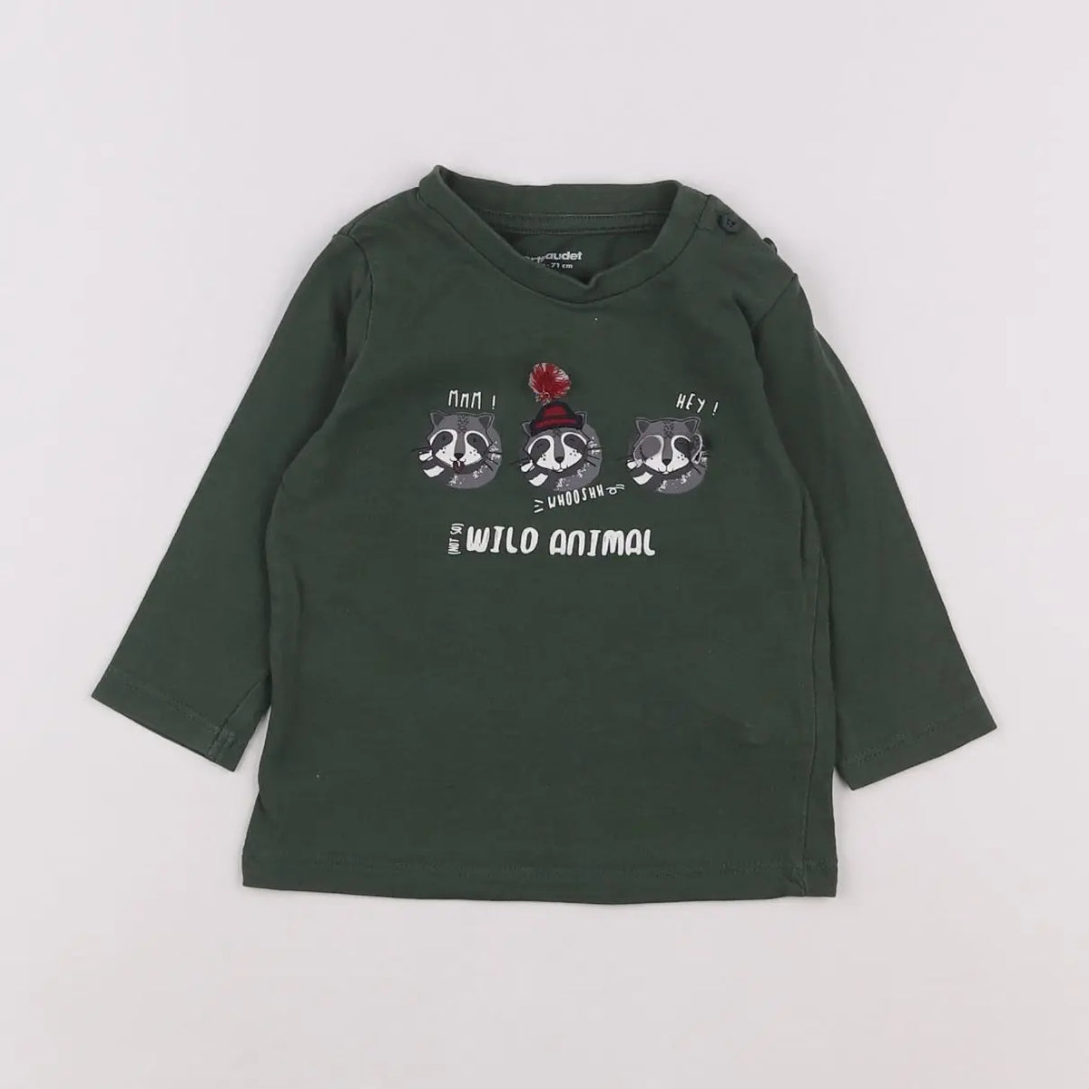 Vertbaudet - tee-shirt vert - 9 mois