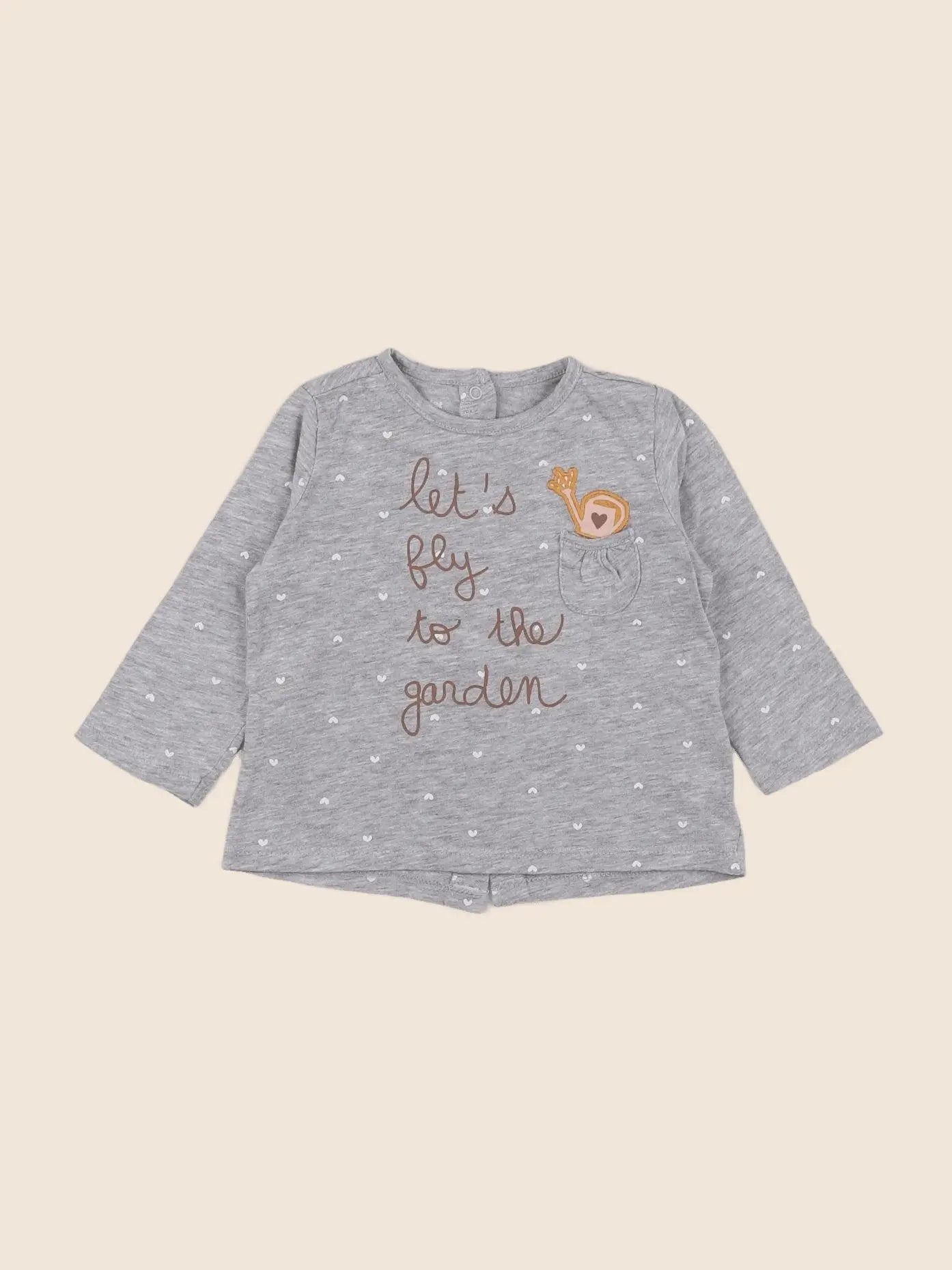 Vertbaudet - tee-shirt gris - 9 mois