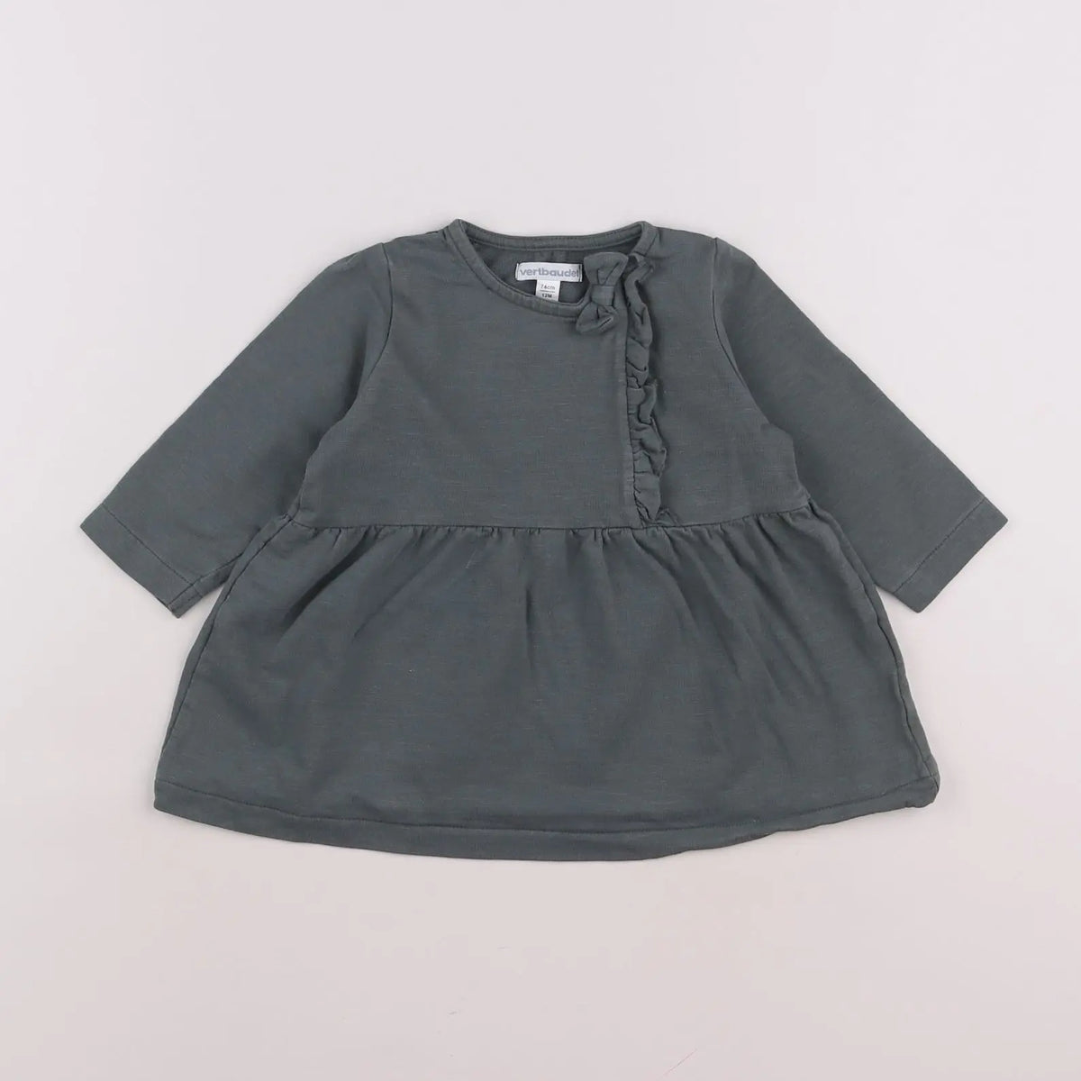 Vertbaudet - robe vert - 12 mois