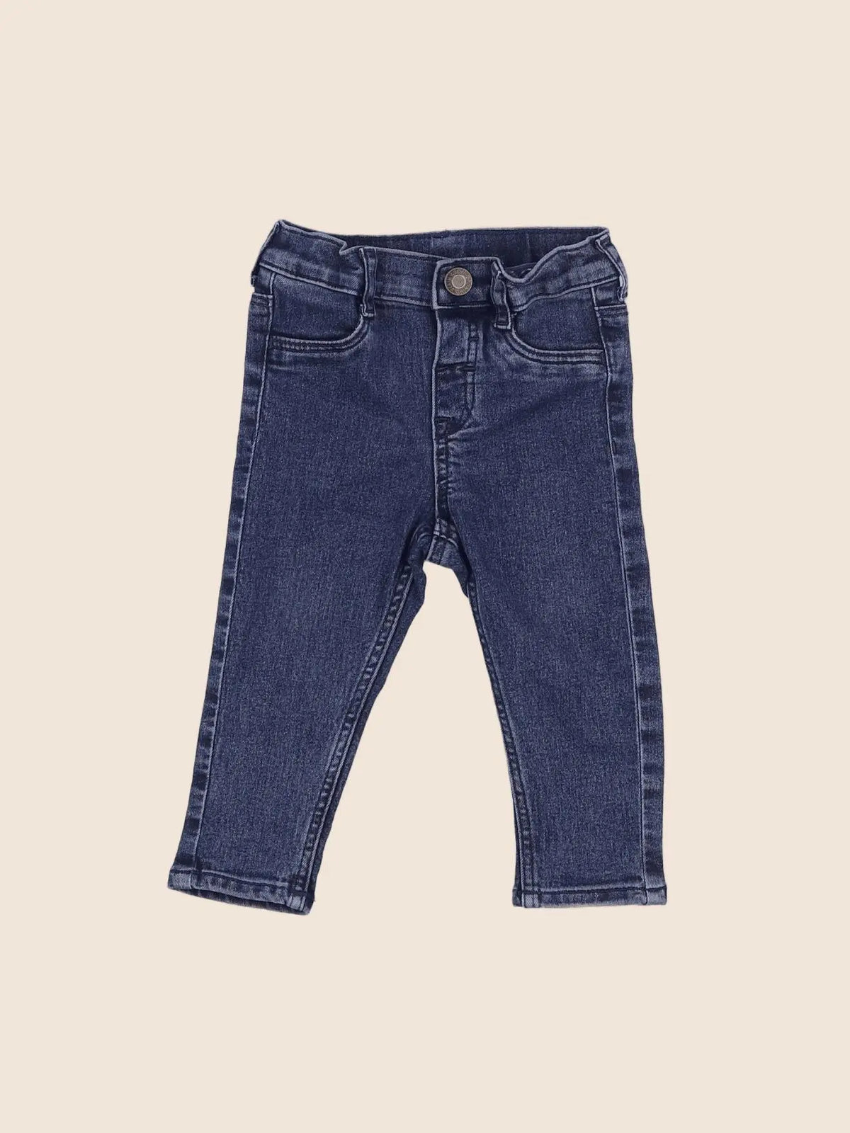 H&M - jean bleu - 6/9 mois