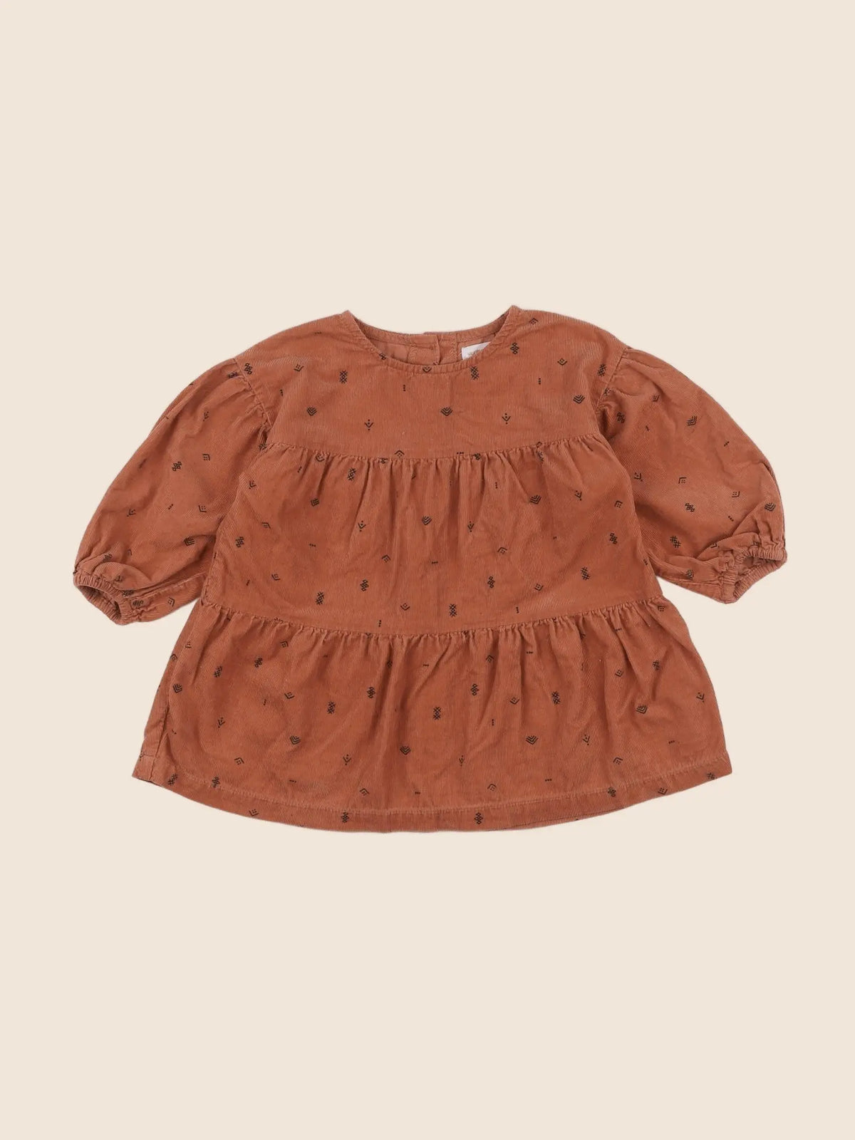 Vertbaudet - robe marron - 12 mois