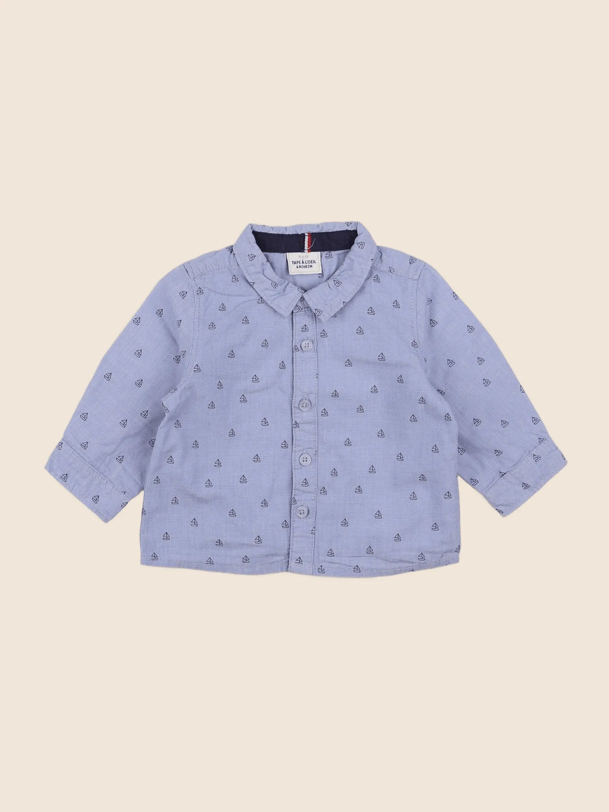Tape à l'oeil - chemise bleu - 6 mois