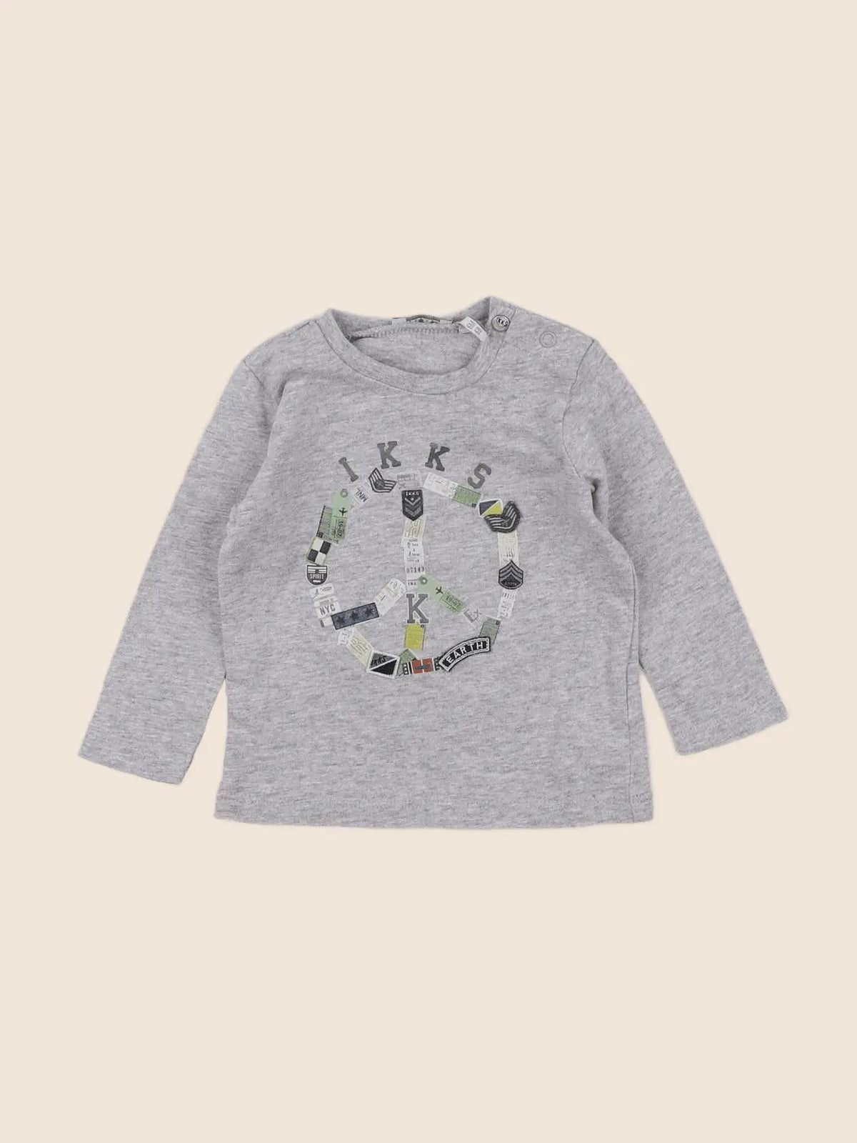 IKKS - tee-shirt gris - 6 mois
