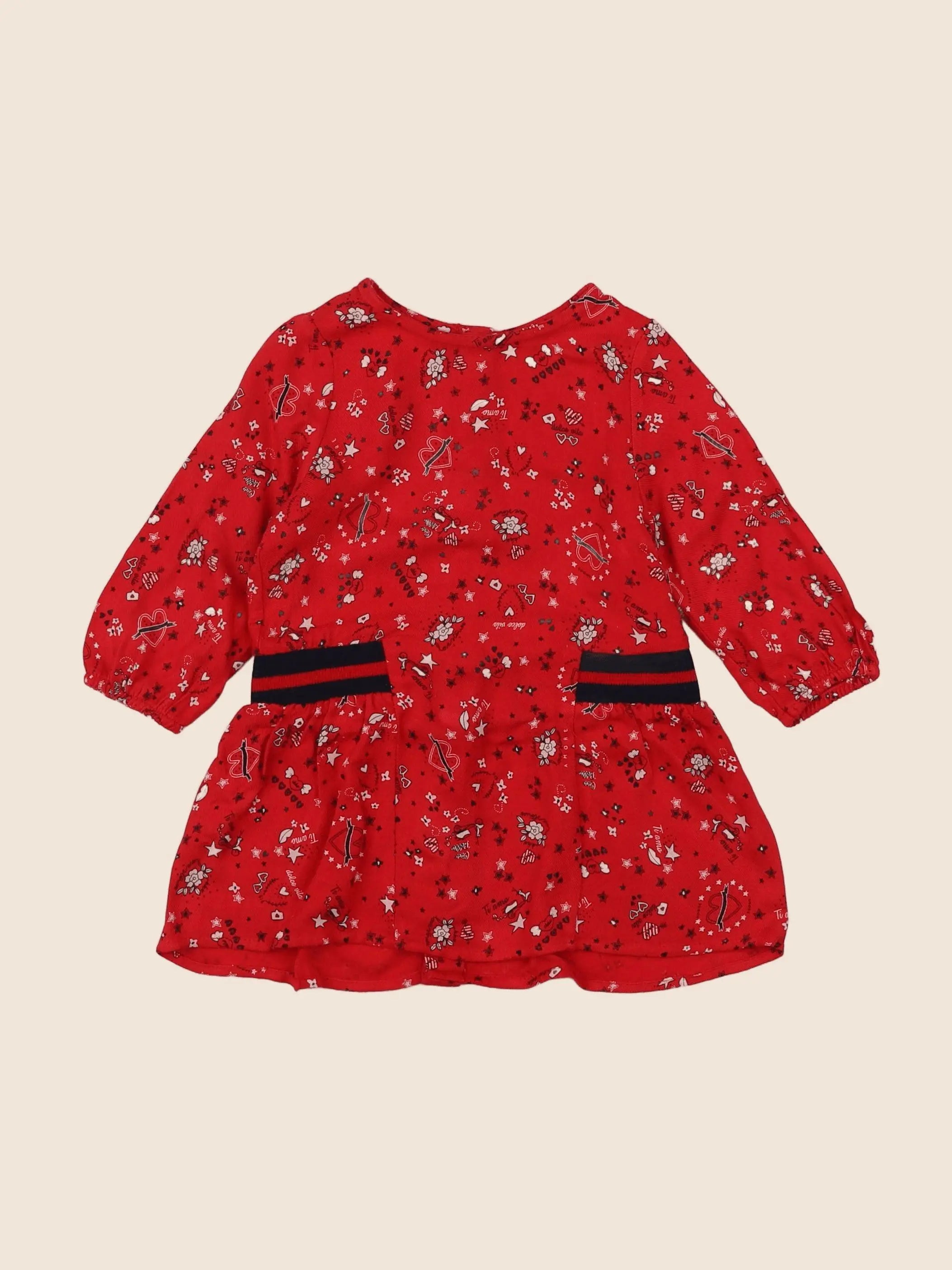 IKKS - robe rouge - 6 mois