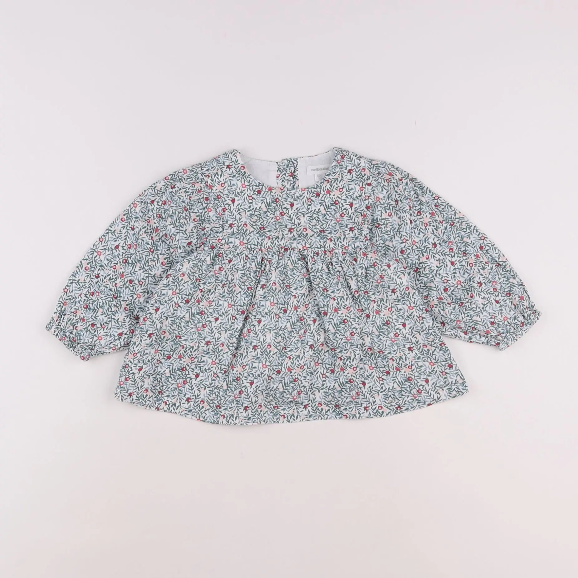 Vertbaudet - blouse vert - 18 mois