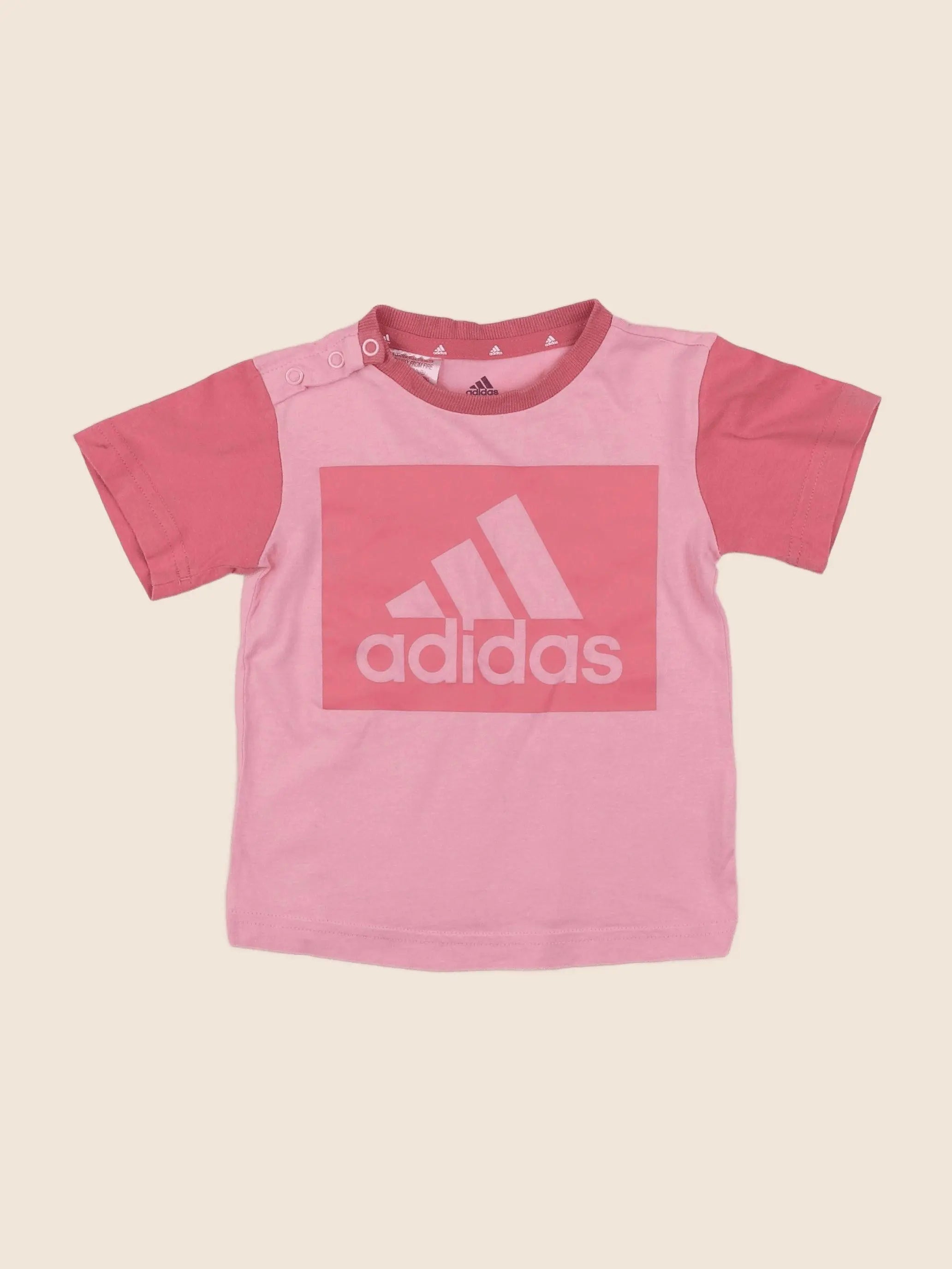 Adidas - tee-shirt rose - 9/12 mois