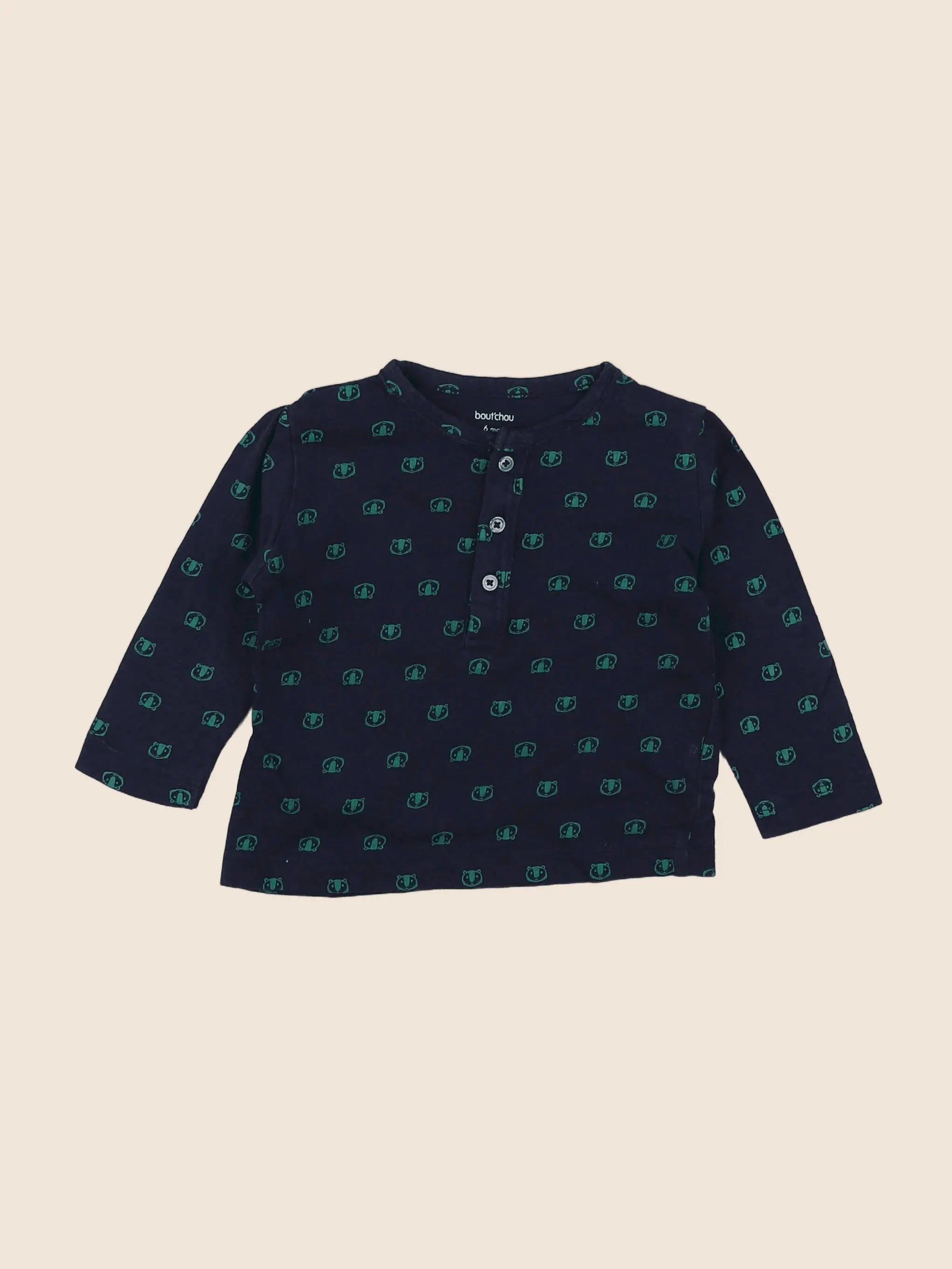 Boutchou - tee-shirt bleu - 6 mois