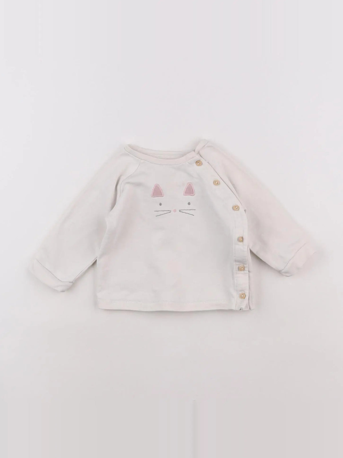 H&M - sweat blanc - 3 mois