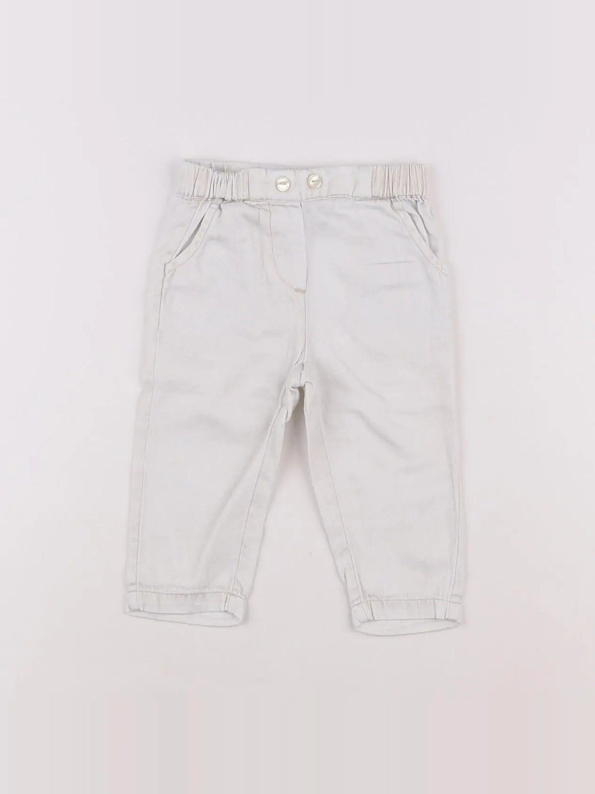 Vertbaudet - pantalon blanc - 12 mois