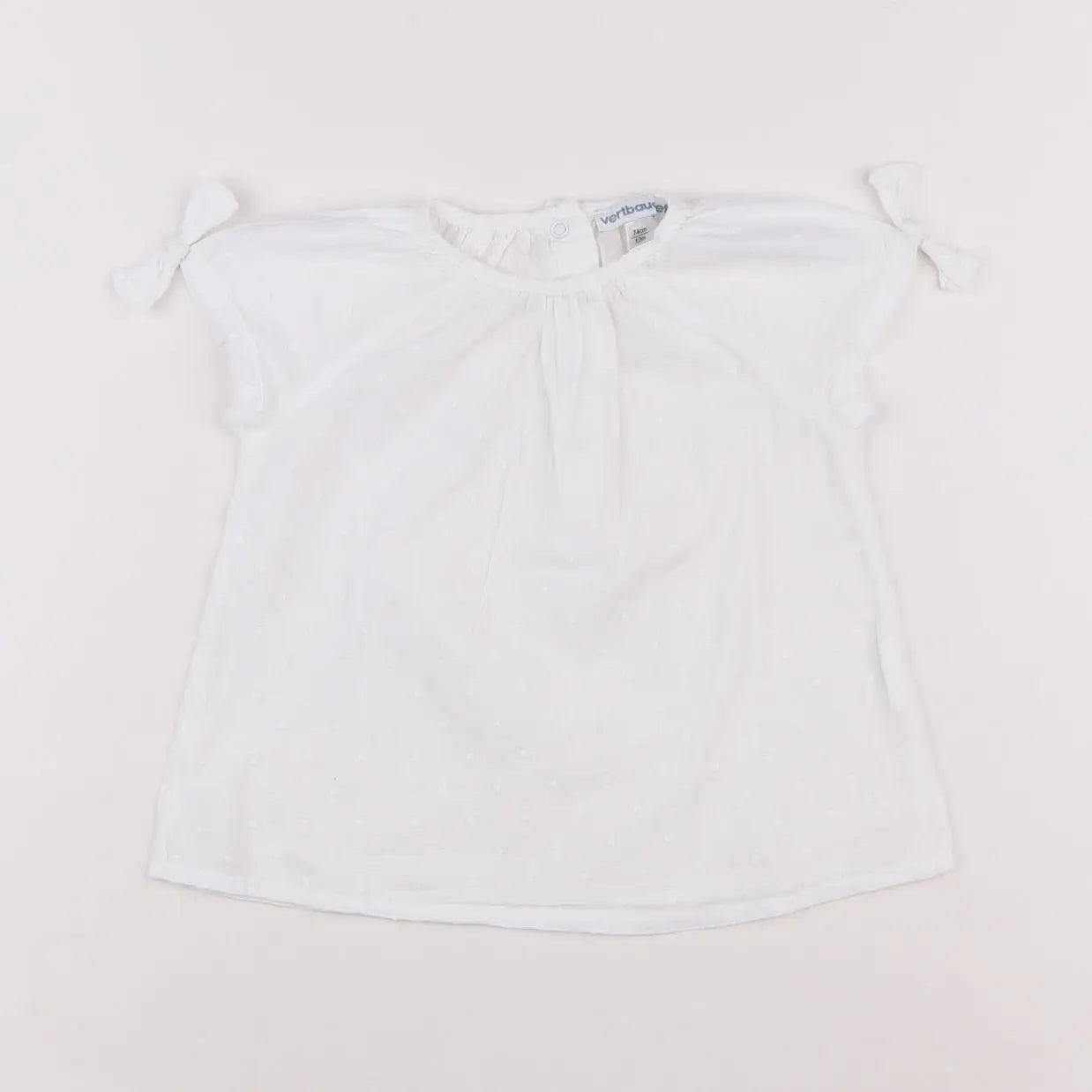Vertbaudet - blouse blanc - 12 mois