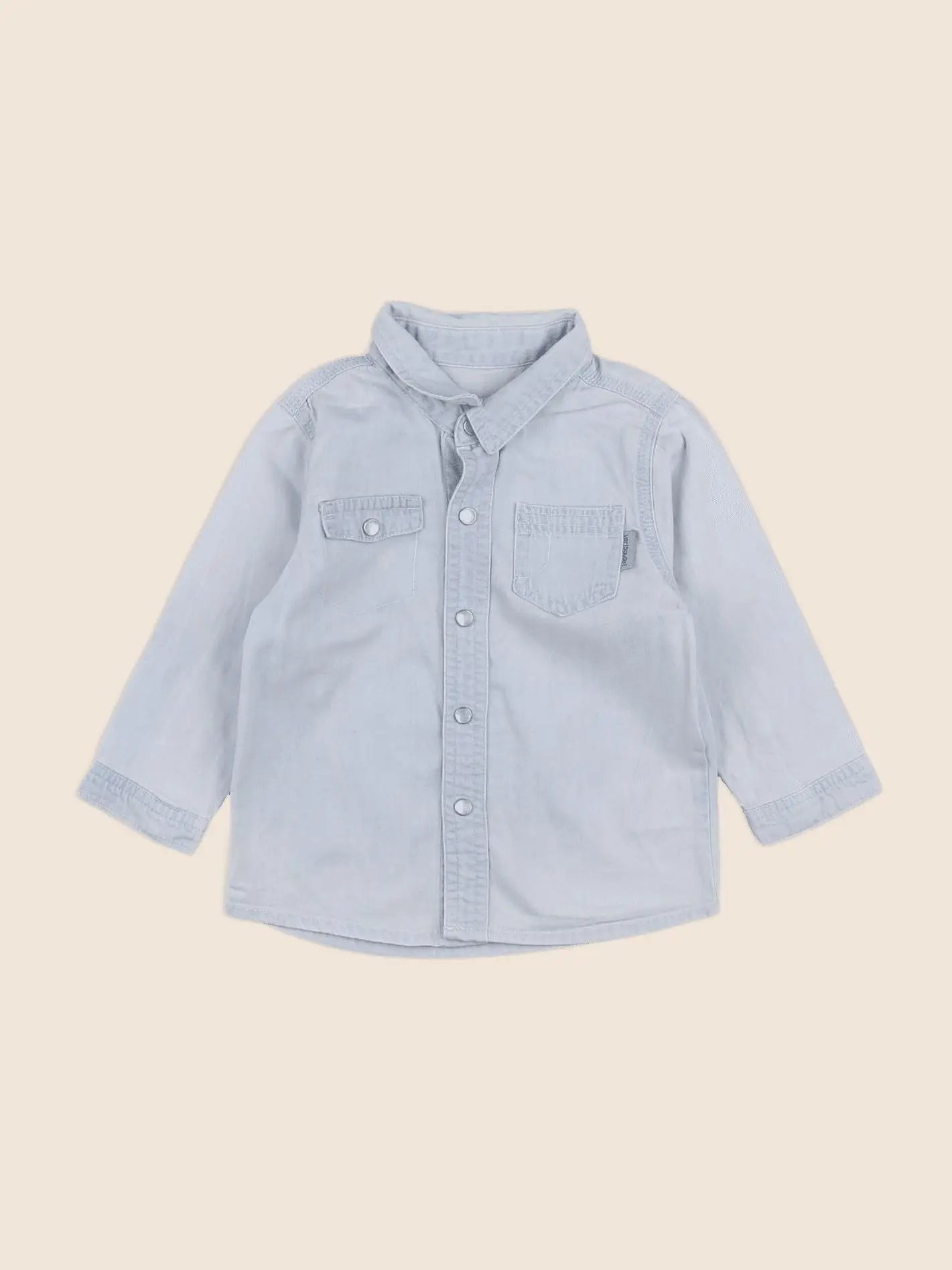 Vertbaudet - chemise bleu - 12 mois