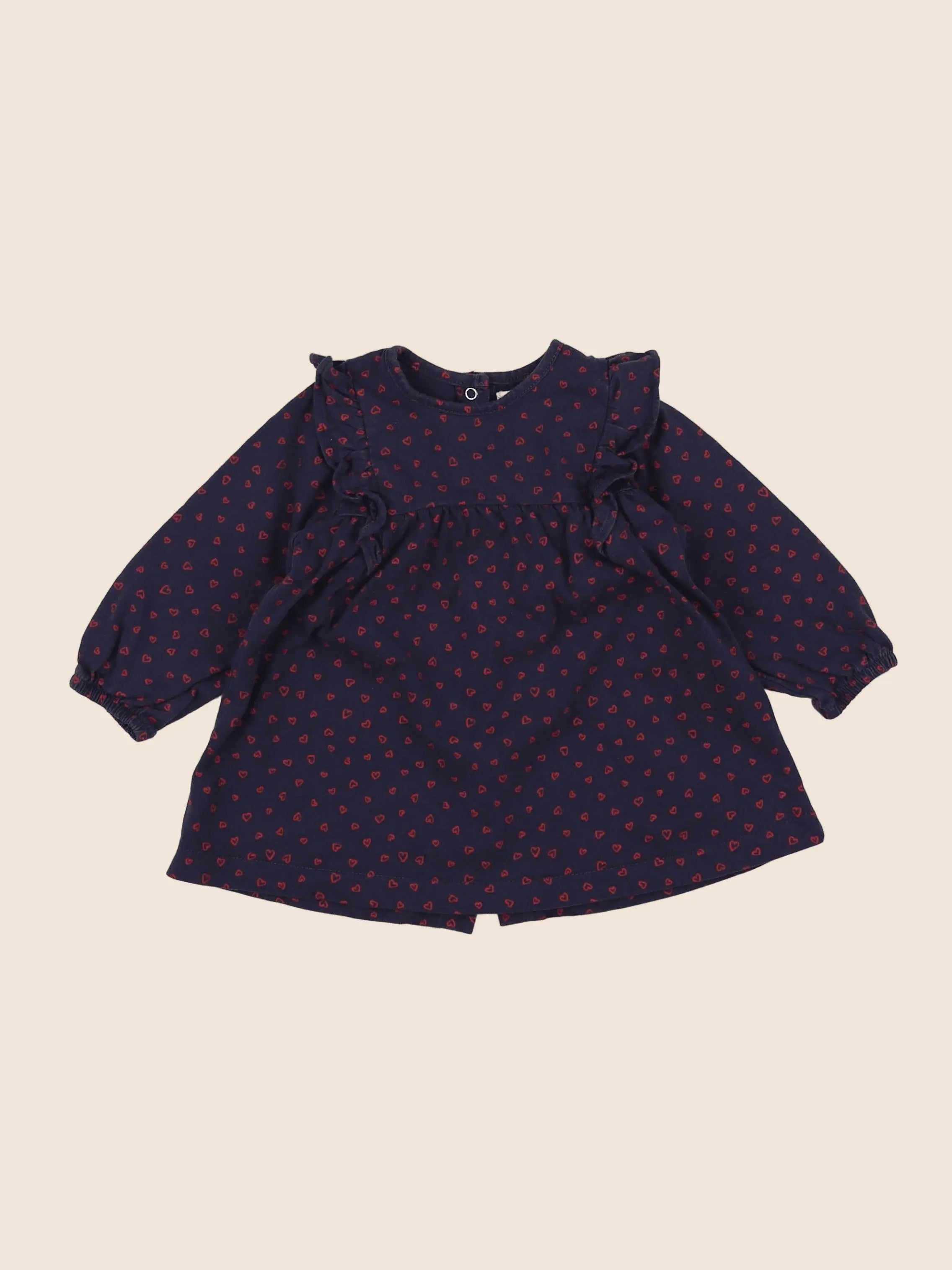 Vertbaudet - robe bleu - 9 mois