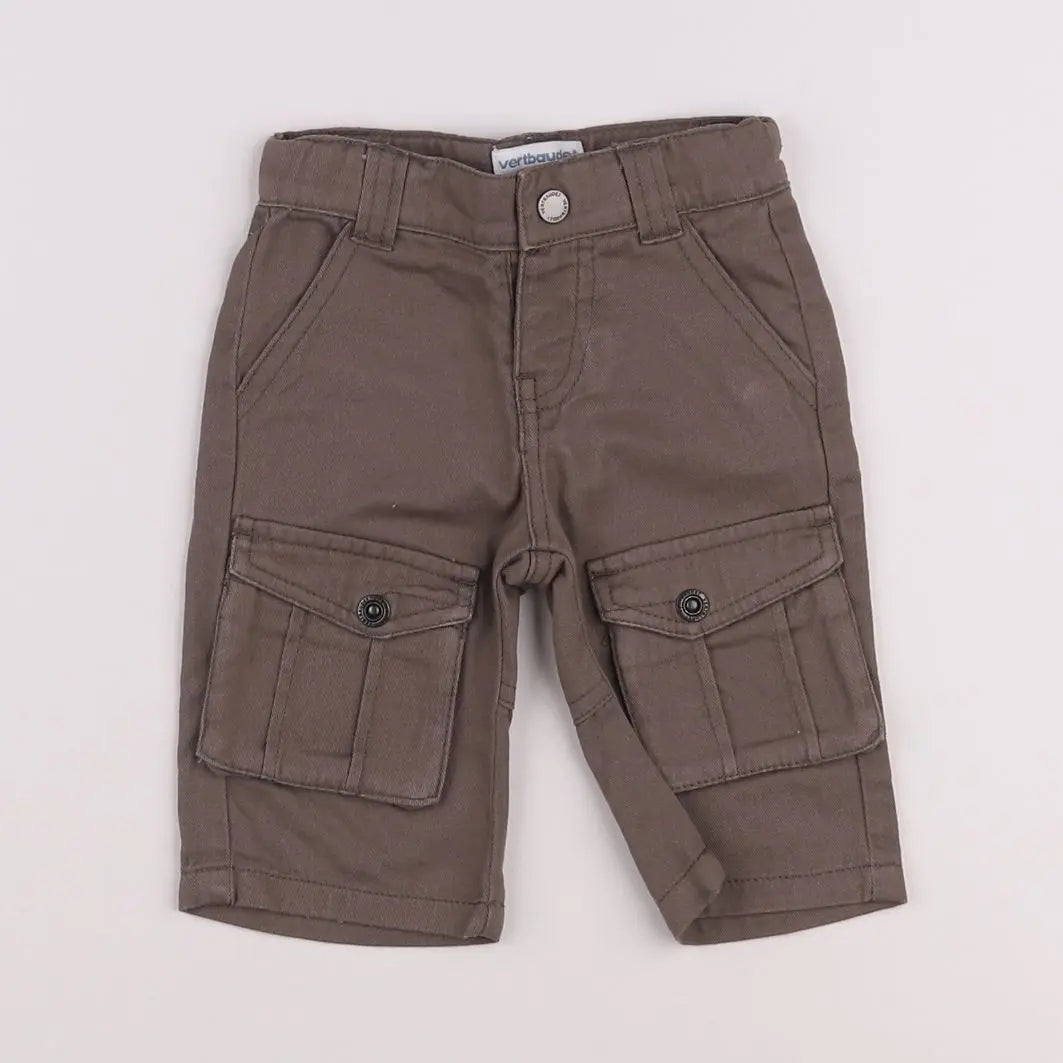 Vertbaudet - pantalon marron - 3 mois