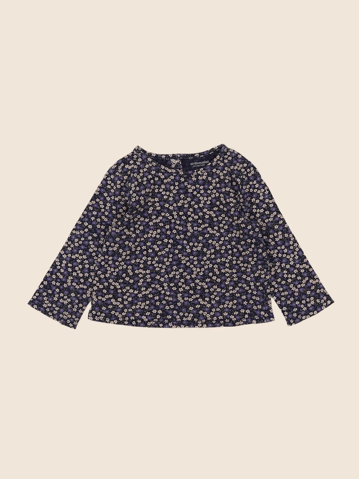 Vertbaudet - tee-shirt bleu - 12 mois
