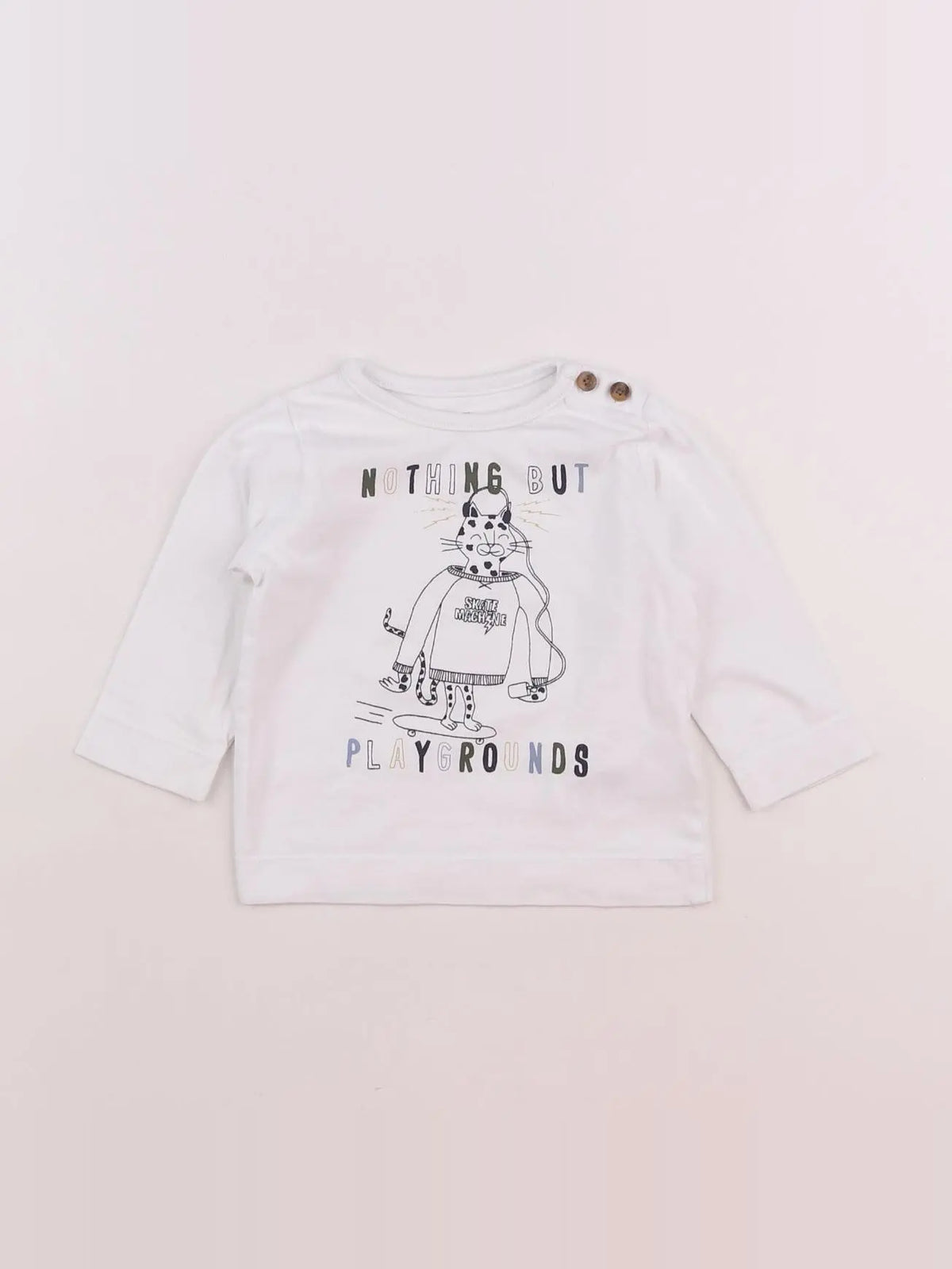 Vertbaudet - tee-shirt blanc - 6 mois