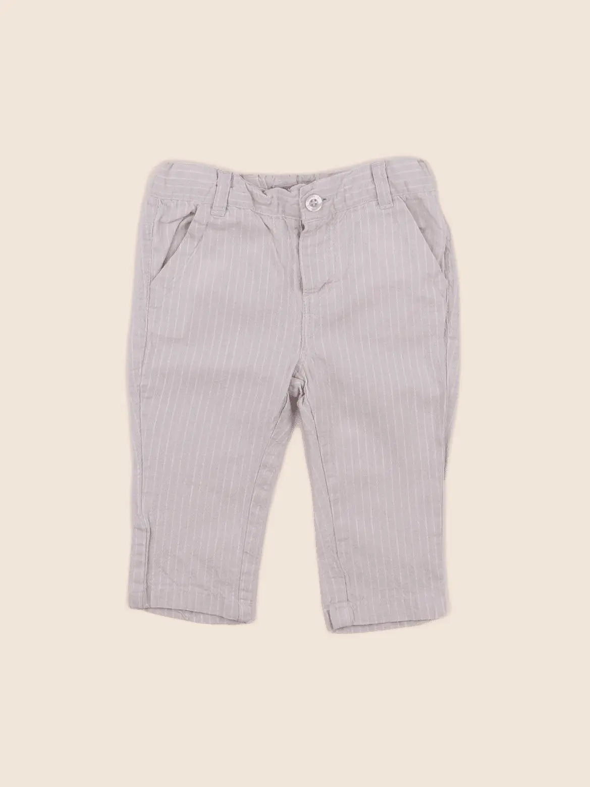Vertbaudet - pantalon beige - 6 mois