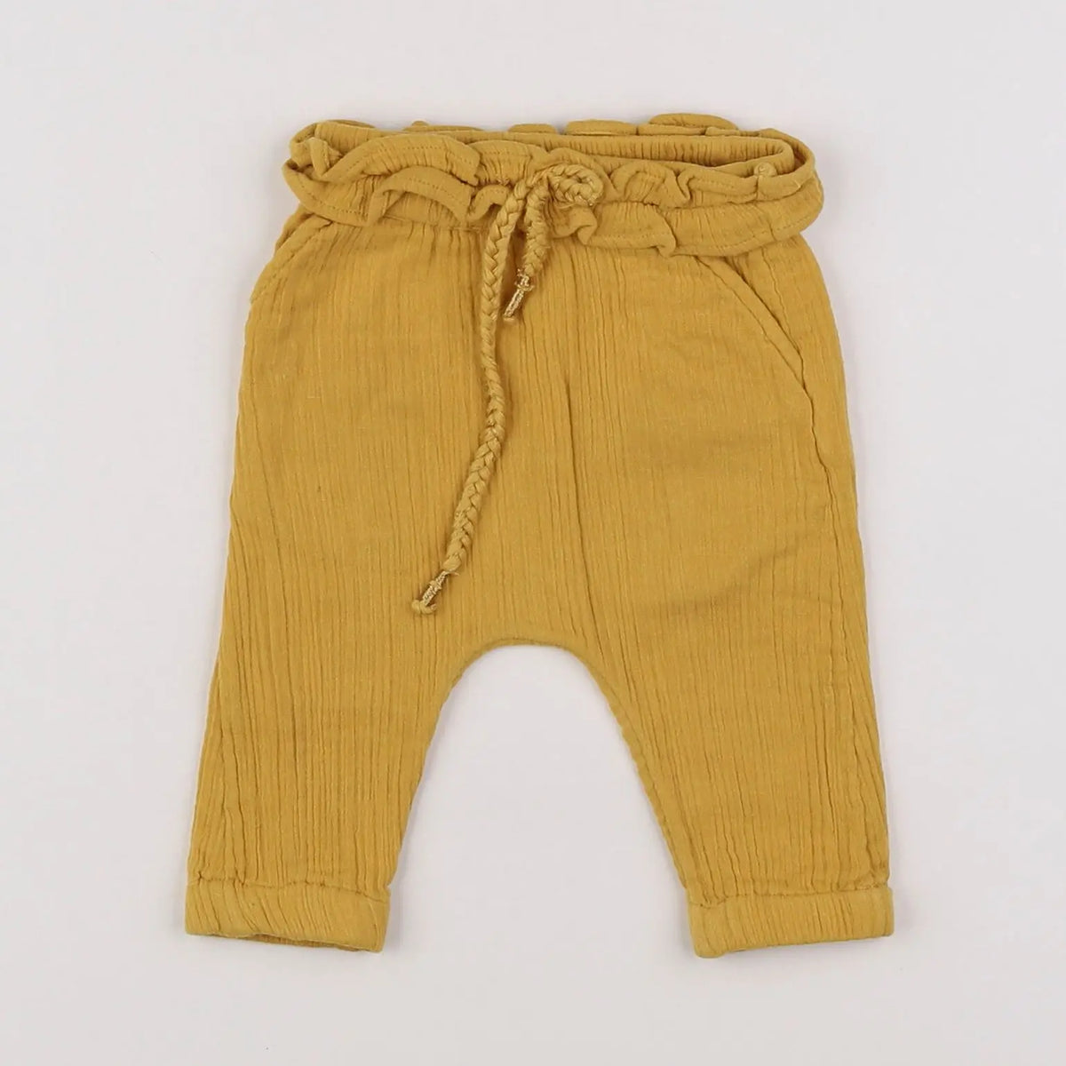 Vertbaudet - pantalon jaune - 3 mois