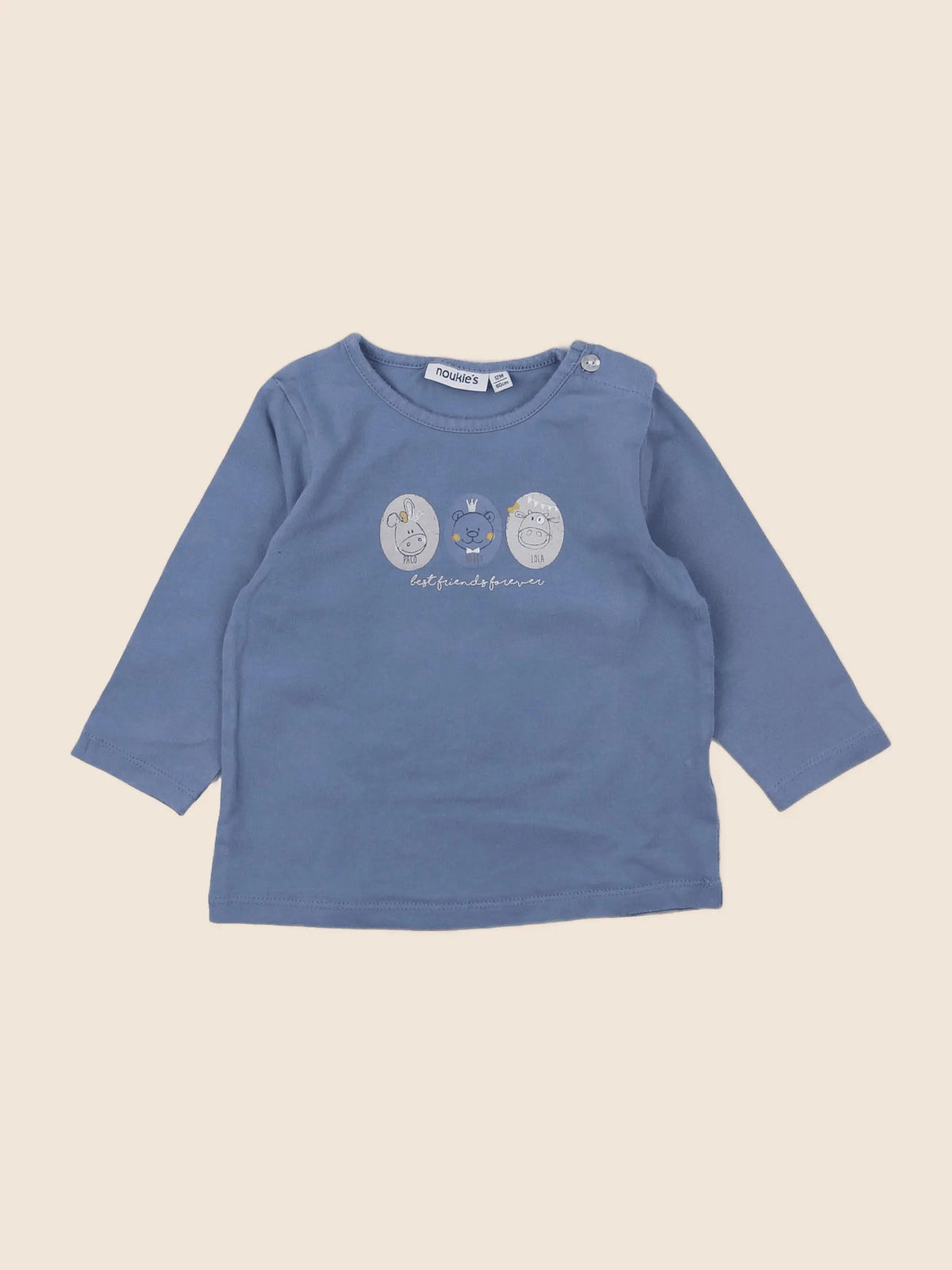Noukie's - tee-shirt bleu - 12 mois