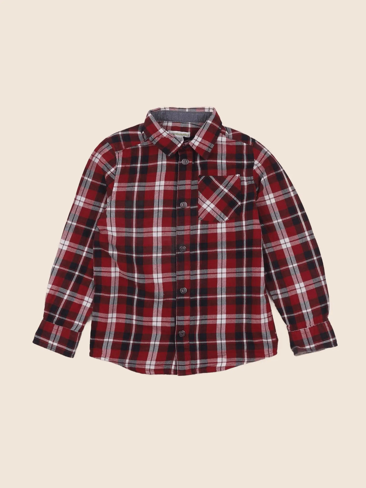 Vertbaudet - chemise rouge - 6 ans