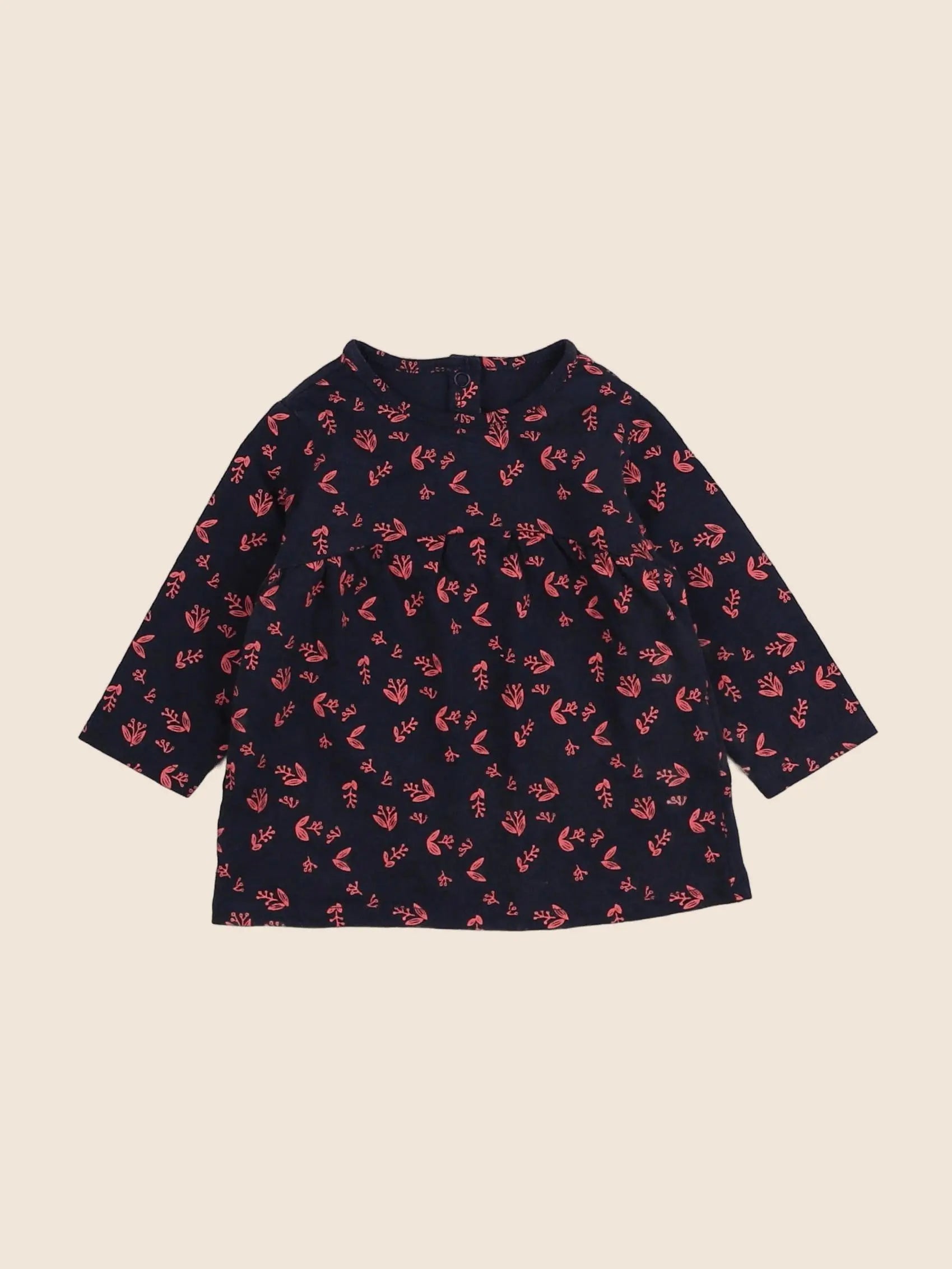 Vertbaudet - tee-shirt bleu, rose - 3 mois