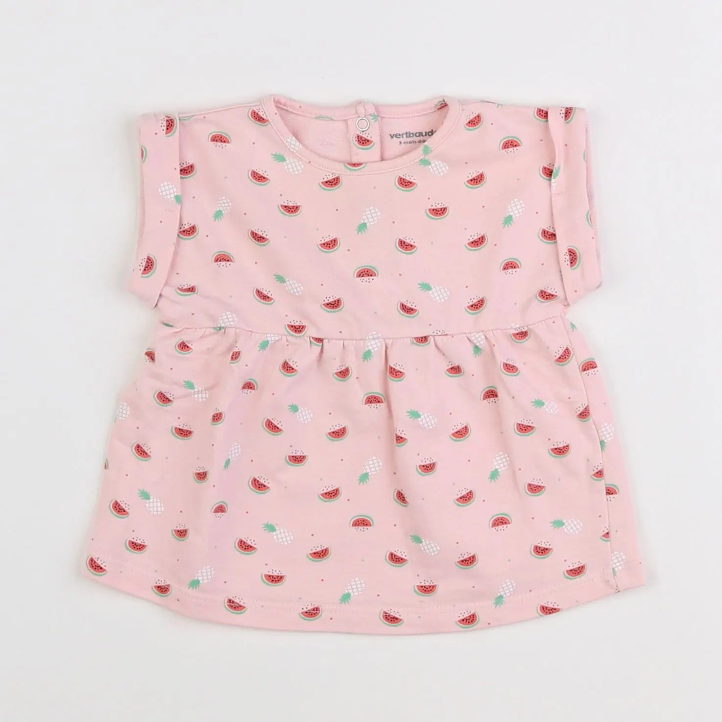 Vertbaudet - tee-shirt rose - 3 mois