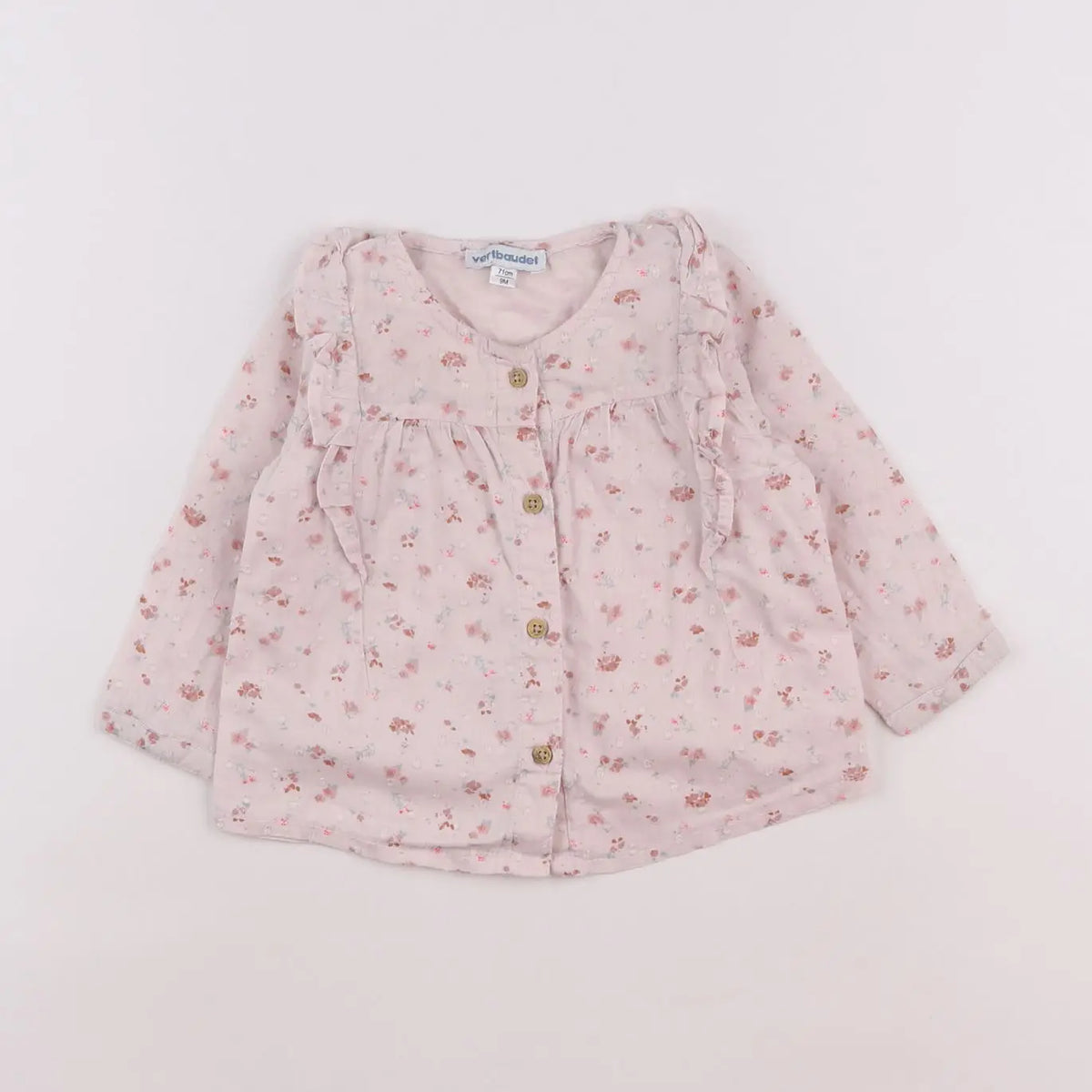 Vertbaudet - blouse rose - 9 mois