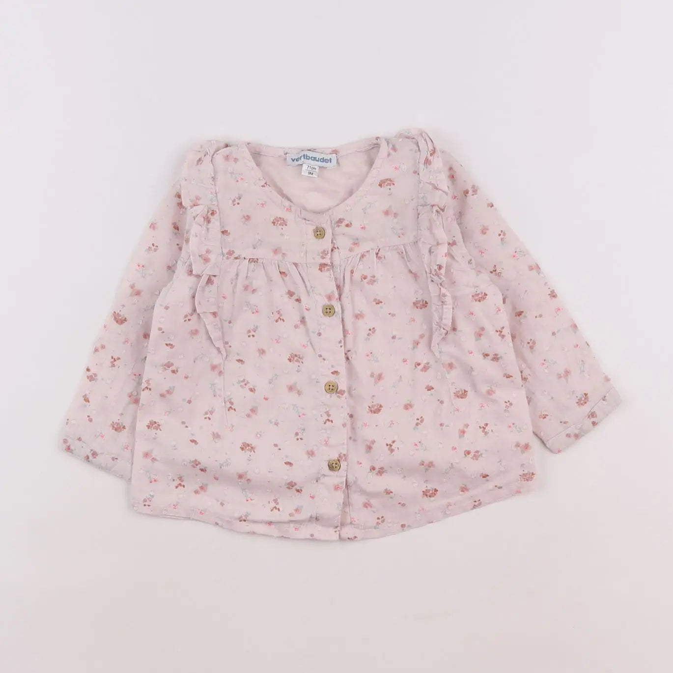Vertbaudet - blouse rose - 9 mois