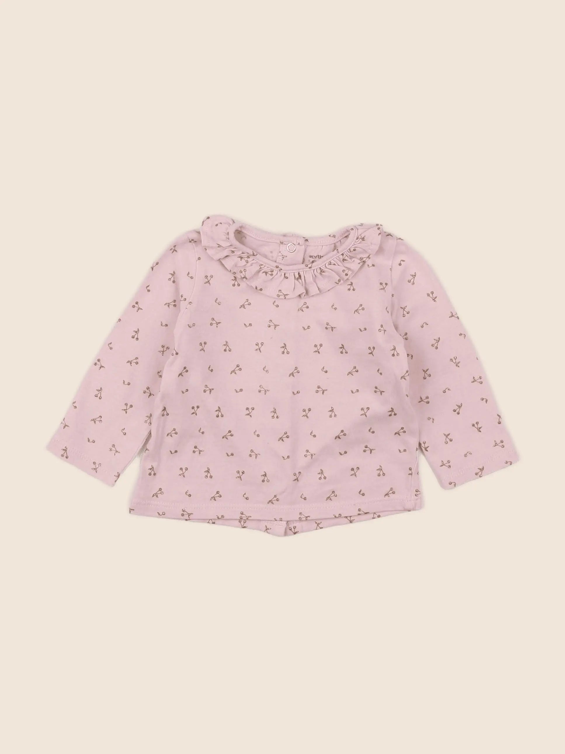 Vertbaudet - tee-shirt rose - 6 mois