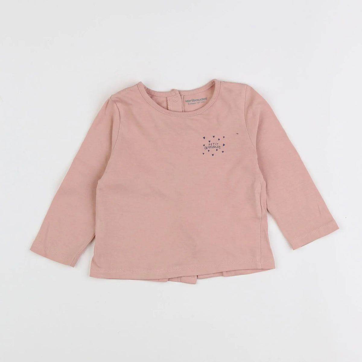 Vertbaudet - tee-shirt rose - 6 mois