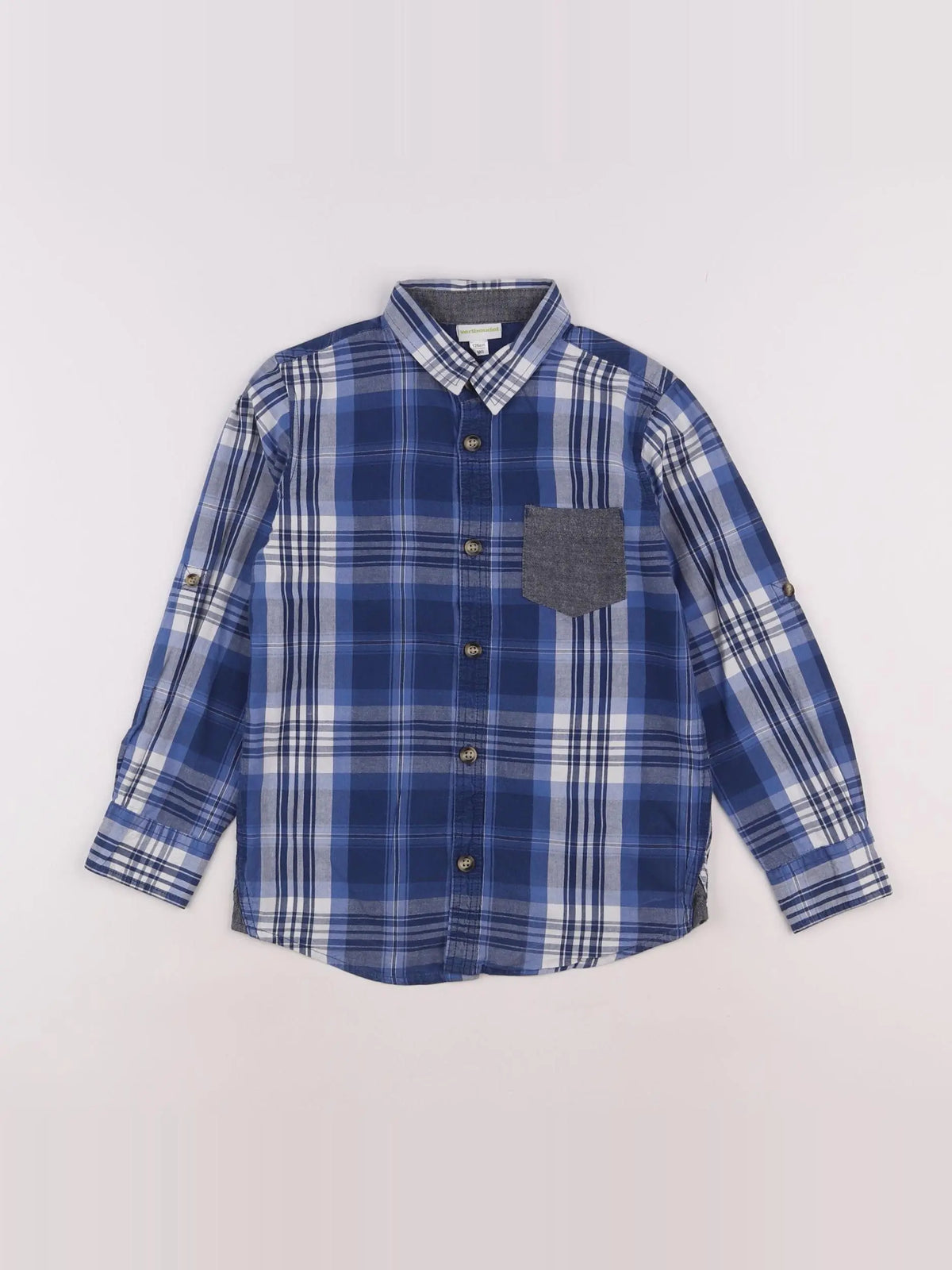 Vertbaudet - chemise bleu - 8 ans