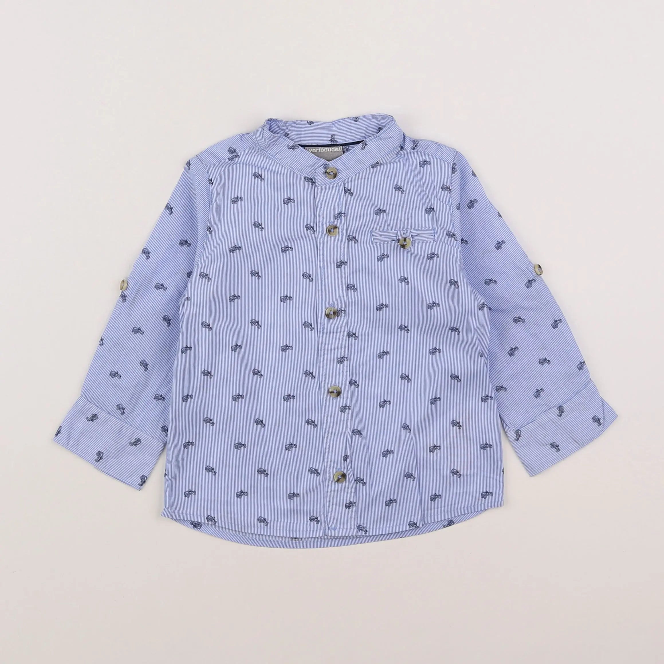 Vertbaudet - chemise bleu - 2 ans