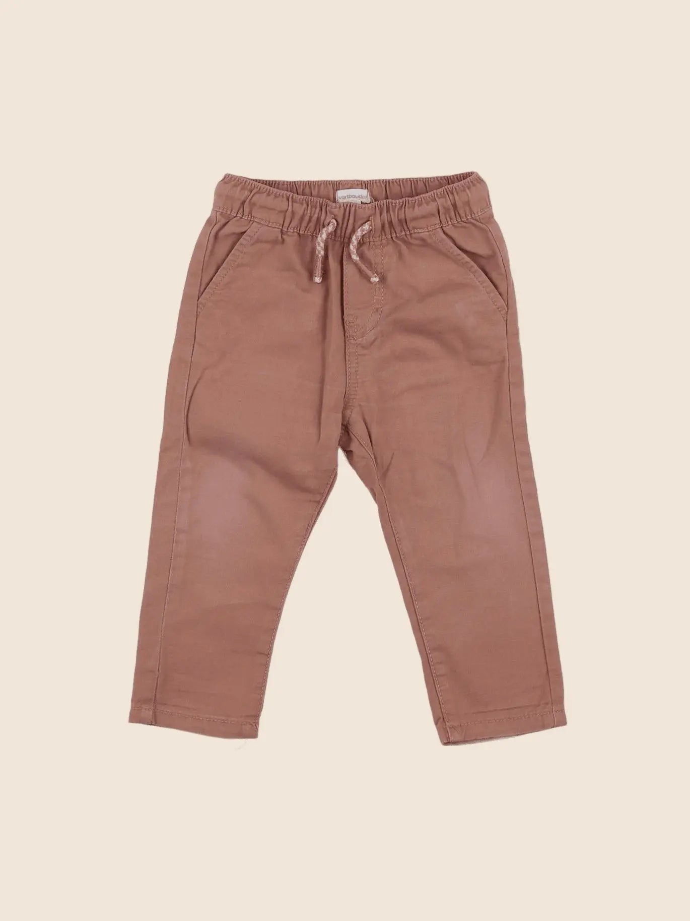 Vertbaudet - pantalon marron - 12 mois