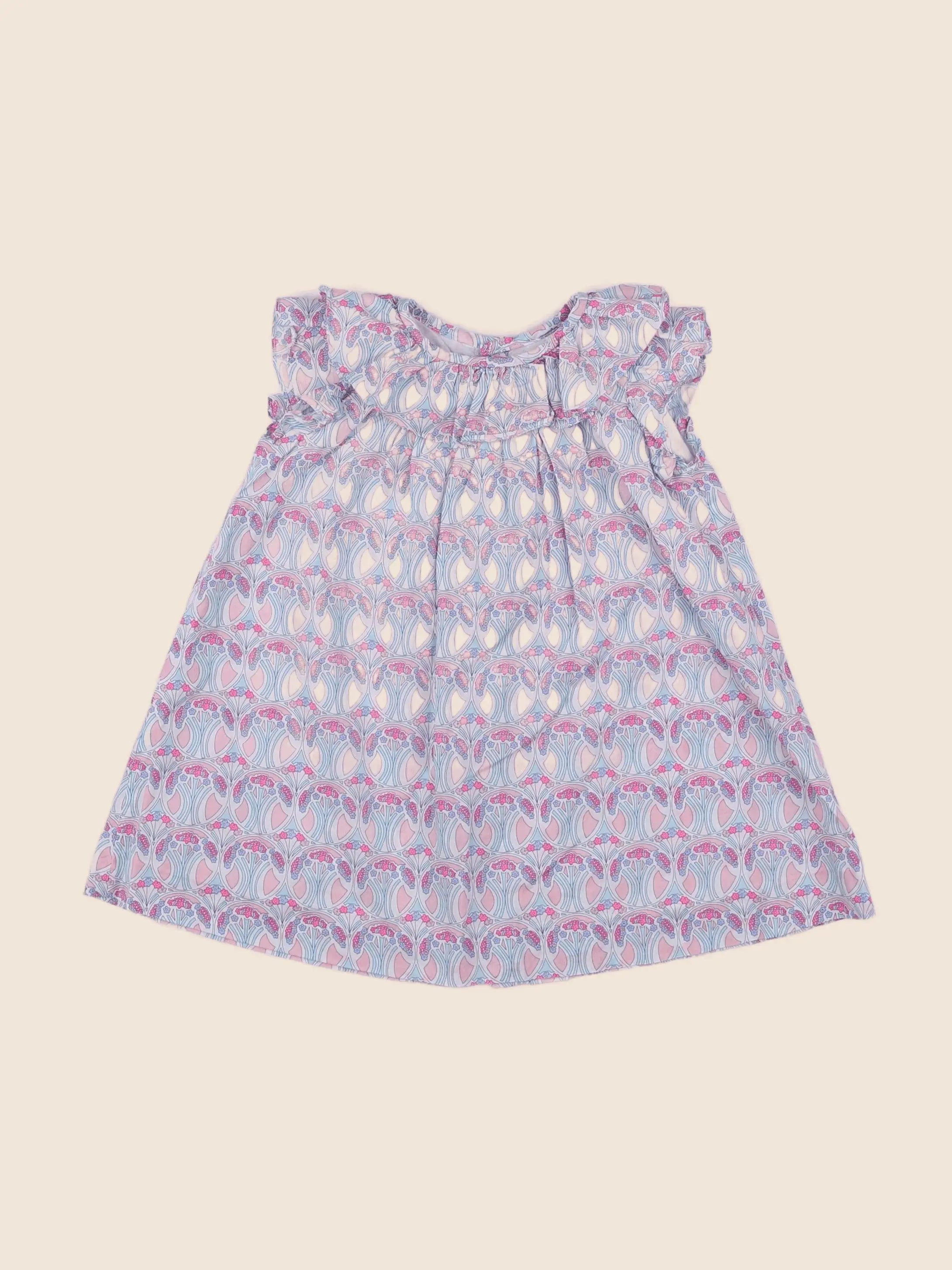Jacadi - robe liberty multicolore - 12 mois