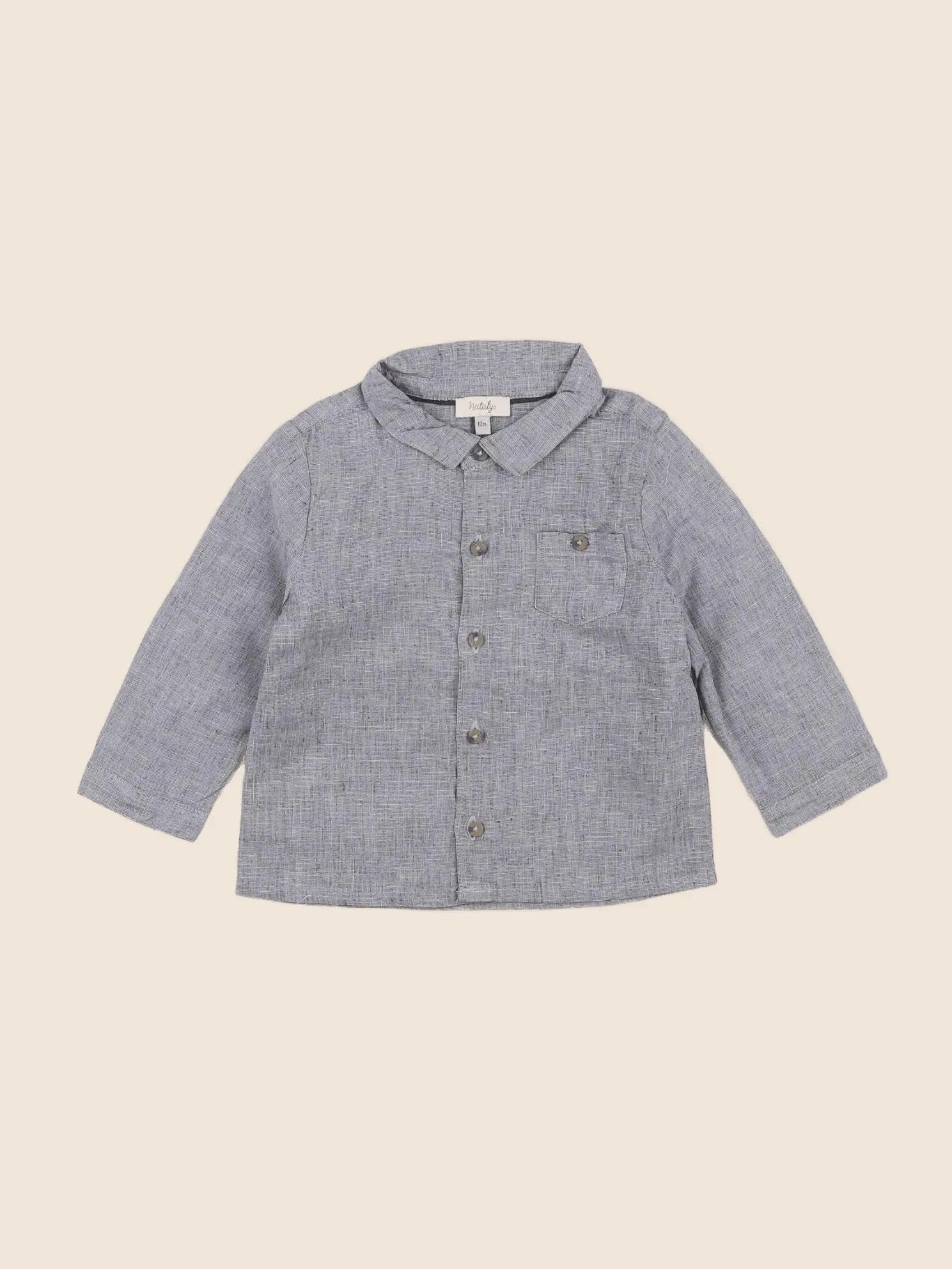 Natalys - chemise gris - 12 mois