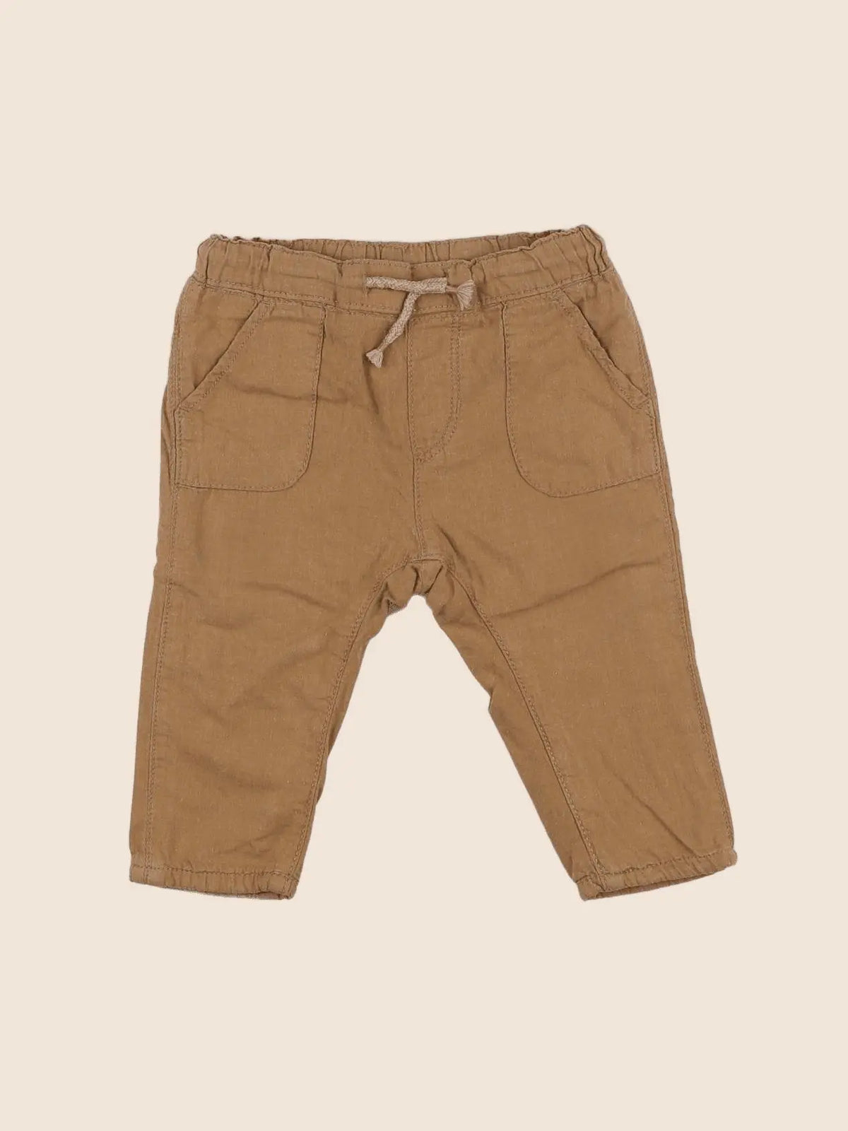 H&M - pantalon beige - 6/9 mois