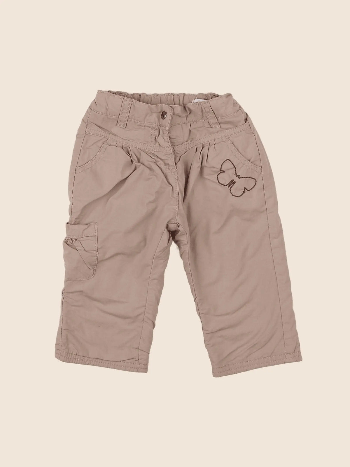 Vertbaudet - pantalon beige - 12 mois