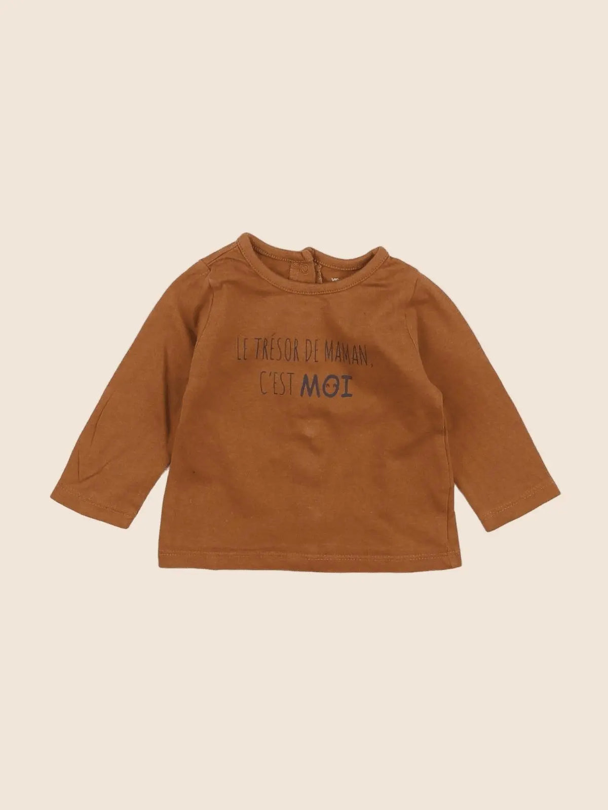 Vertbaudet - tee-shirt marron - 3 mois