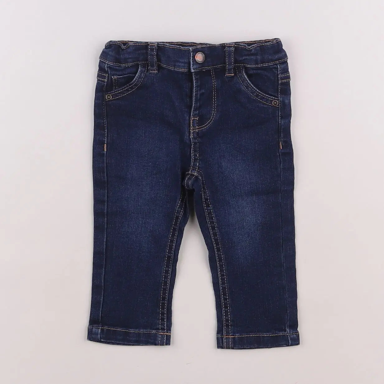 Vertbaudet - pantalon bleu - 9 mois