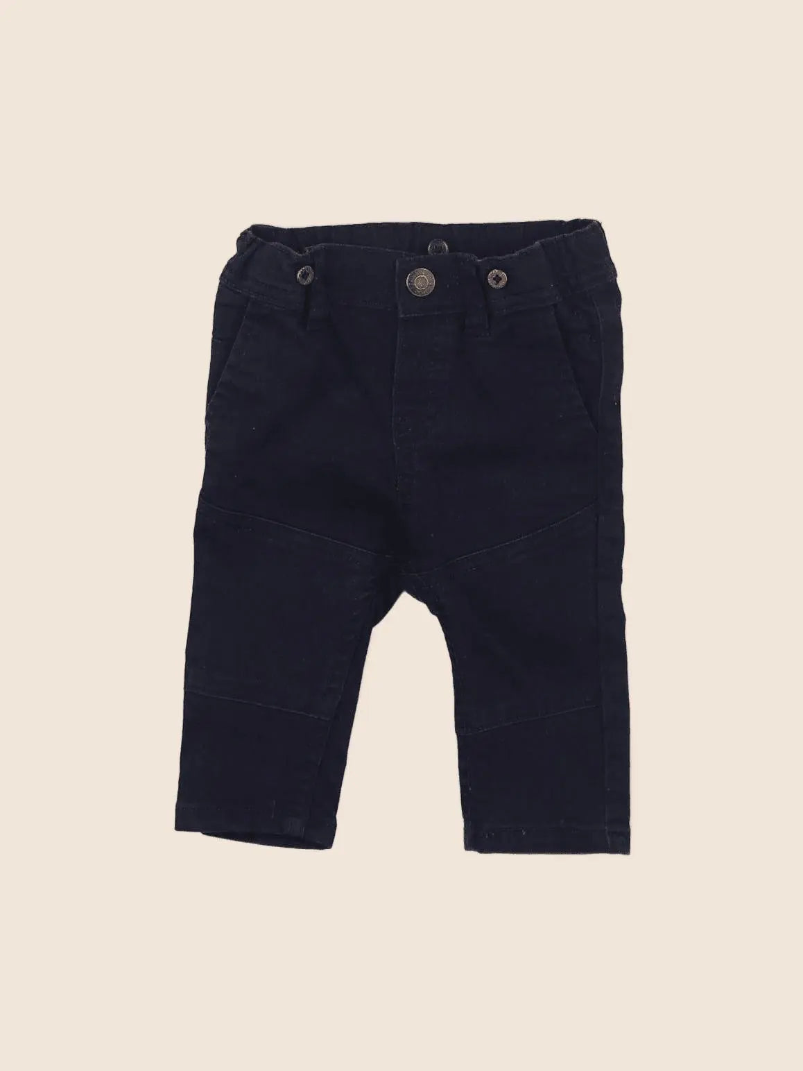 H&M - pantalon bleu - 4/6 mois