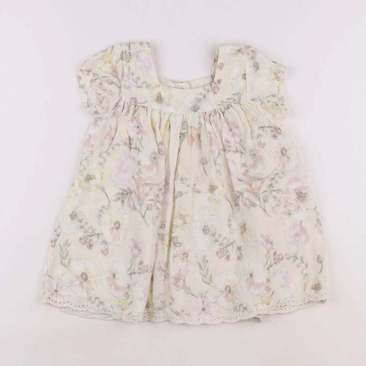 Vertbaudet - robe beige - 18 mois