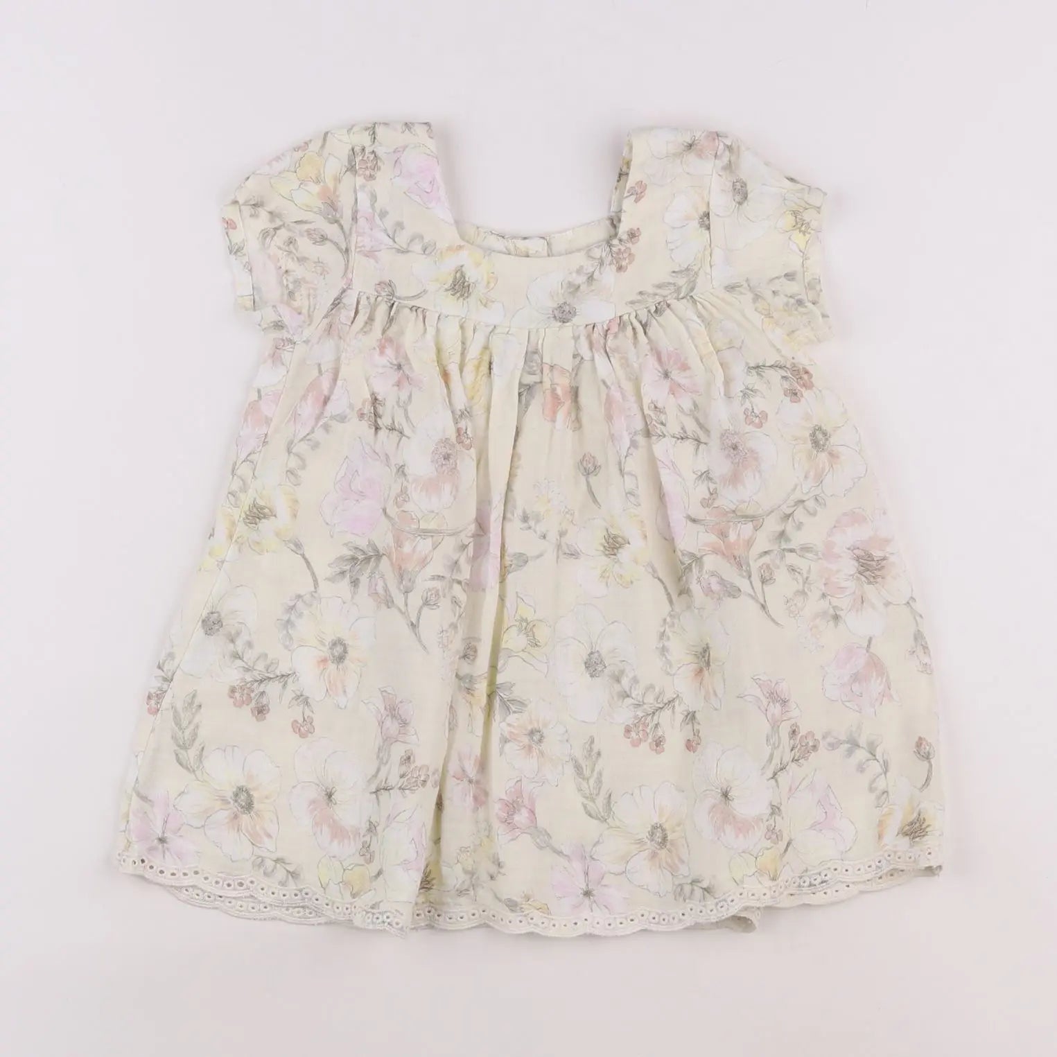 Vertbaudet - robe beige - 18 mois