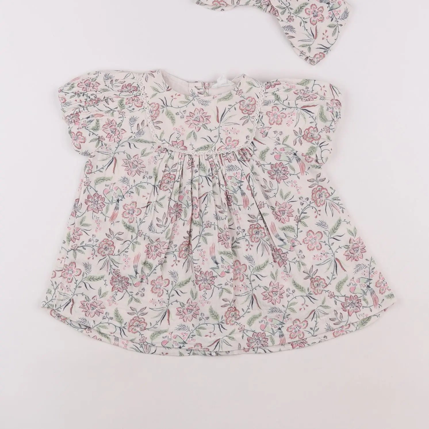 Vertbaudet - robe rose - 6 mois