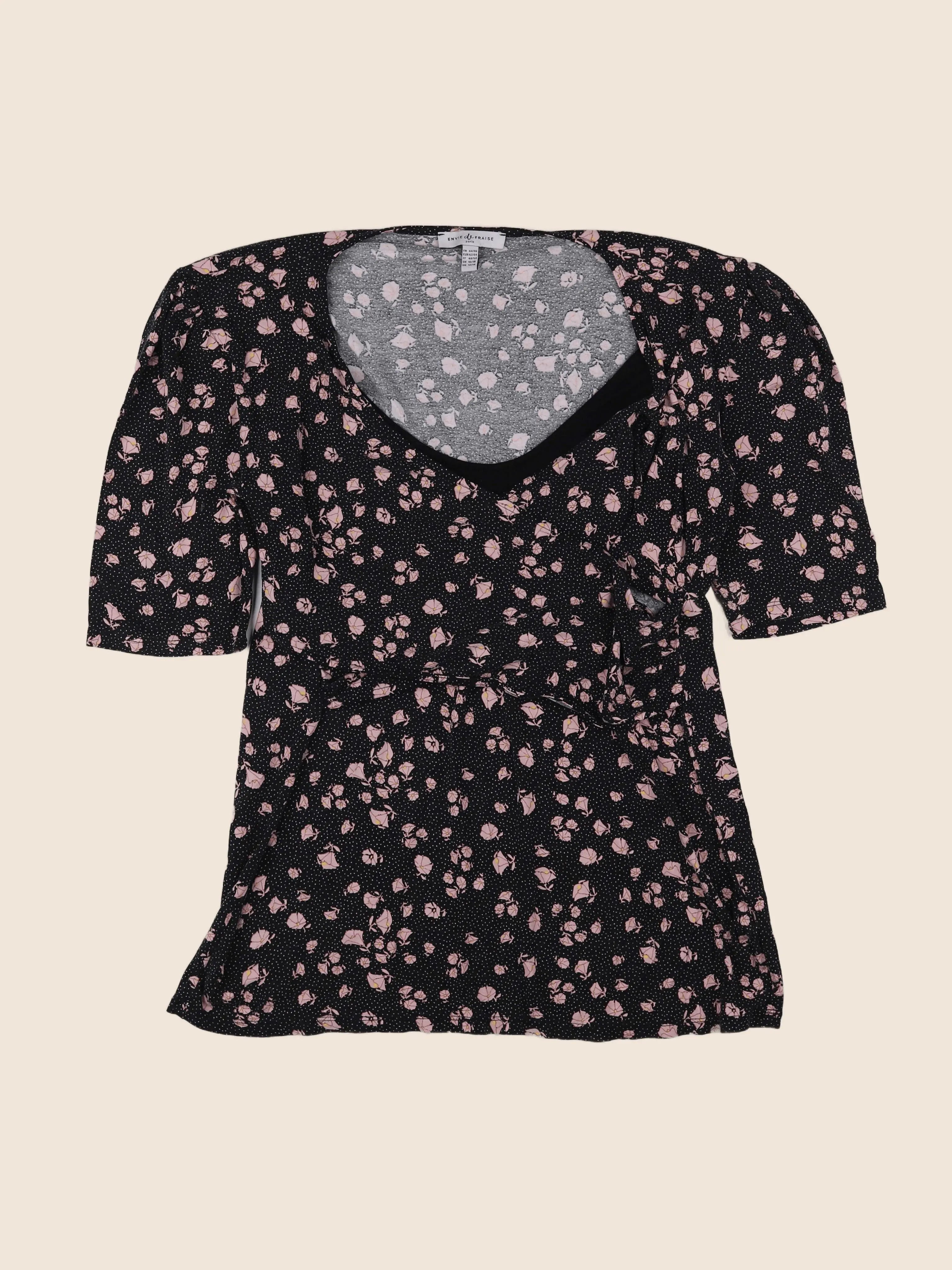 Envie de fraise - tee-shirt grossesse noir - 44 à 46