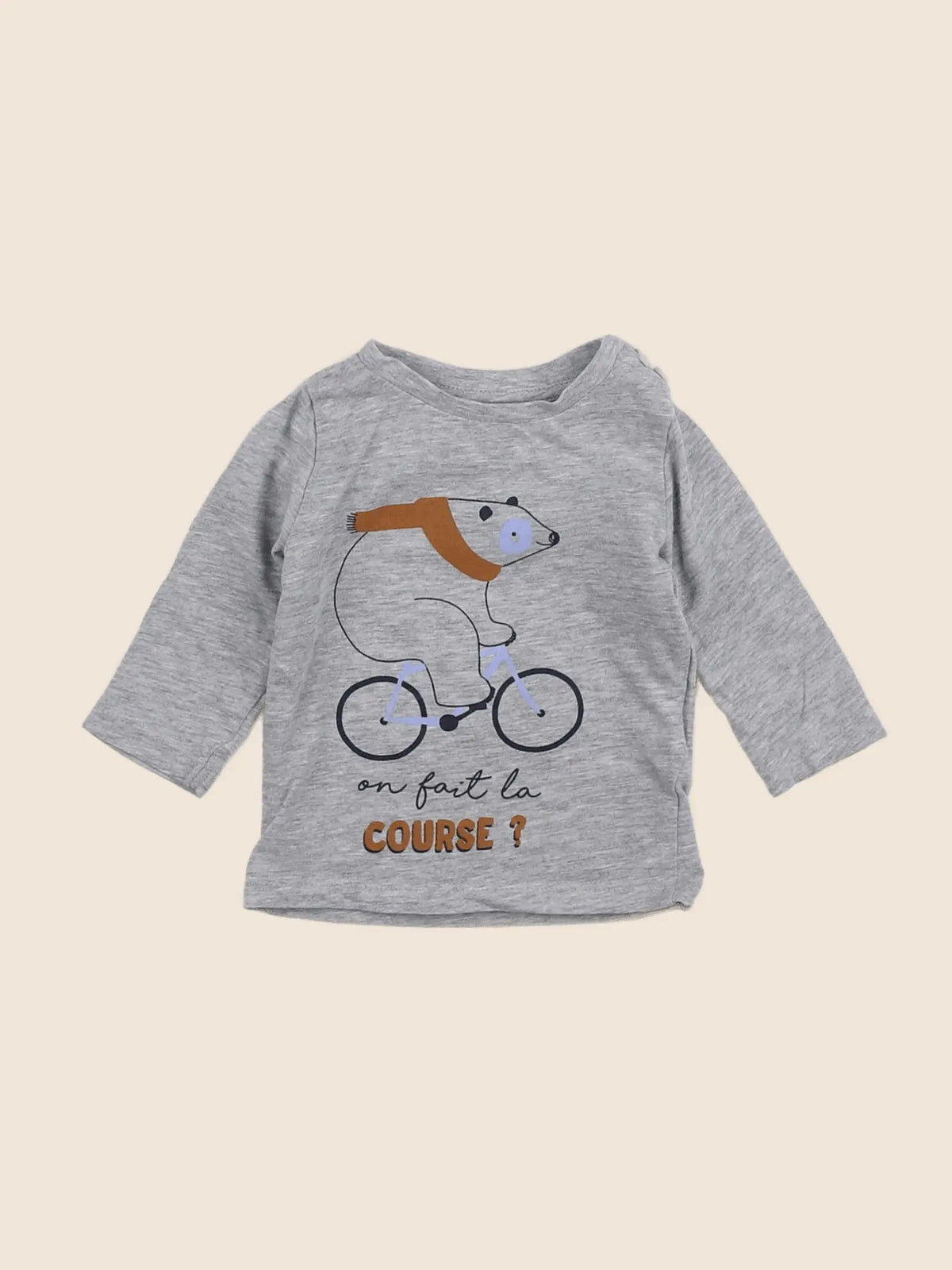 Vertbaudet - tee-shirt gris - 3 mois