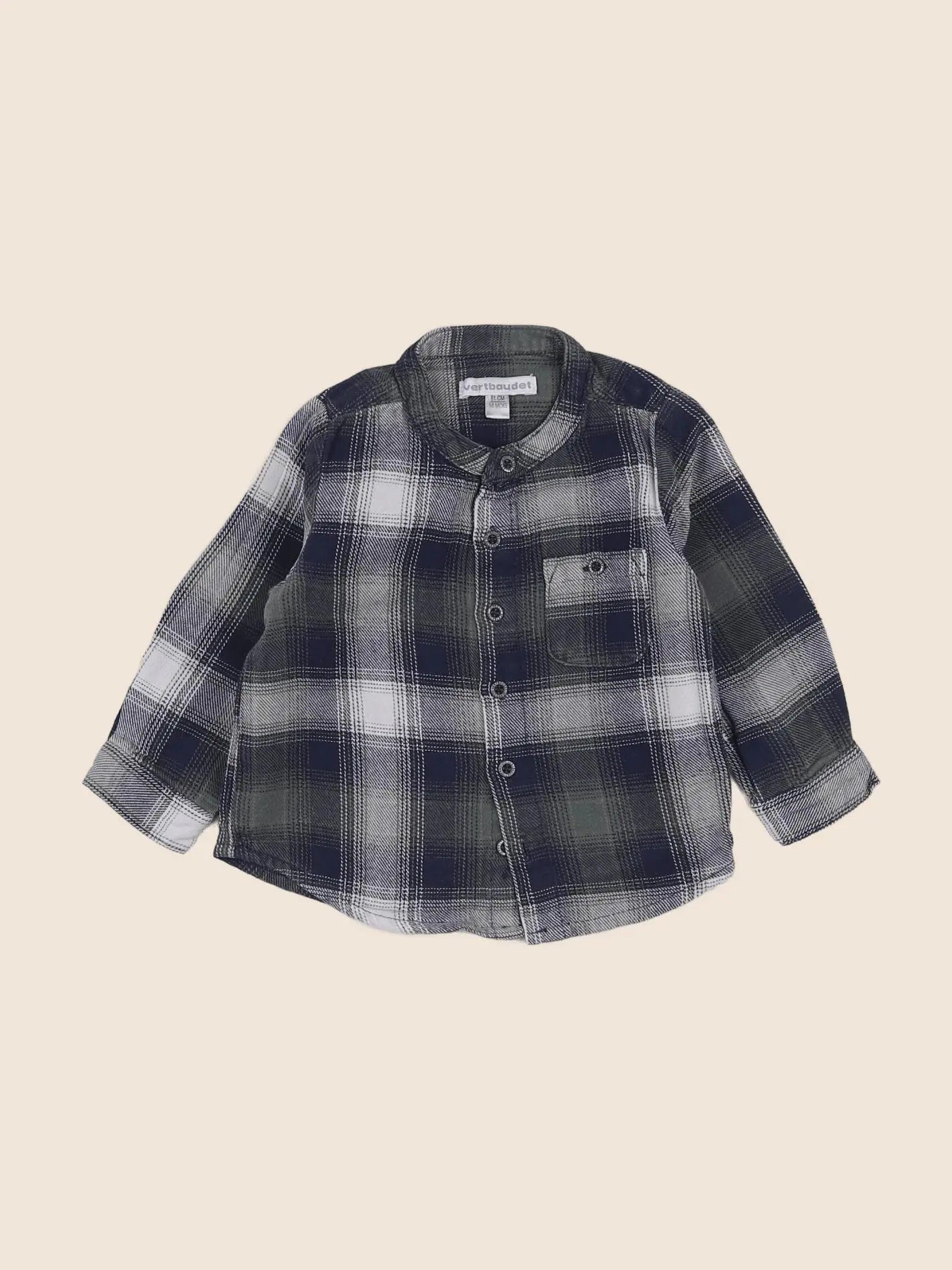 Vertbaudet - chemise bleu - 18 mois