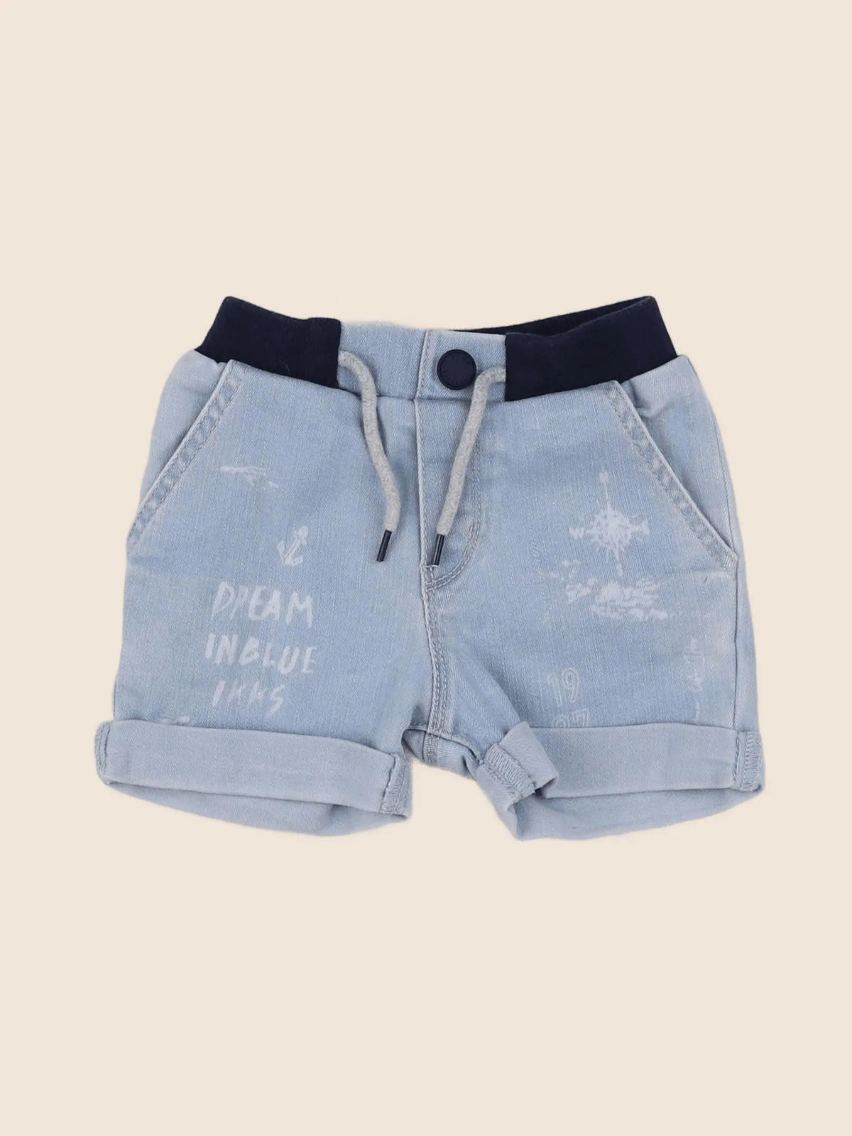 IKKS - short bleu - 12 mois