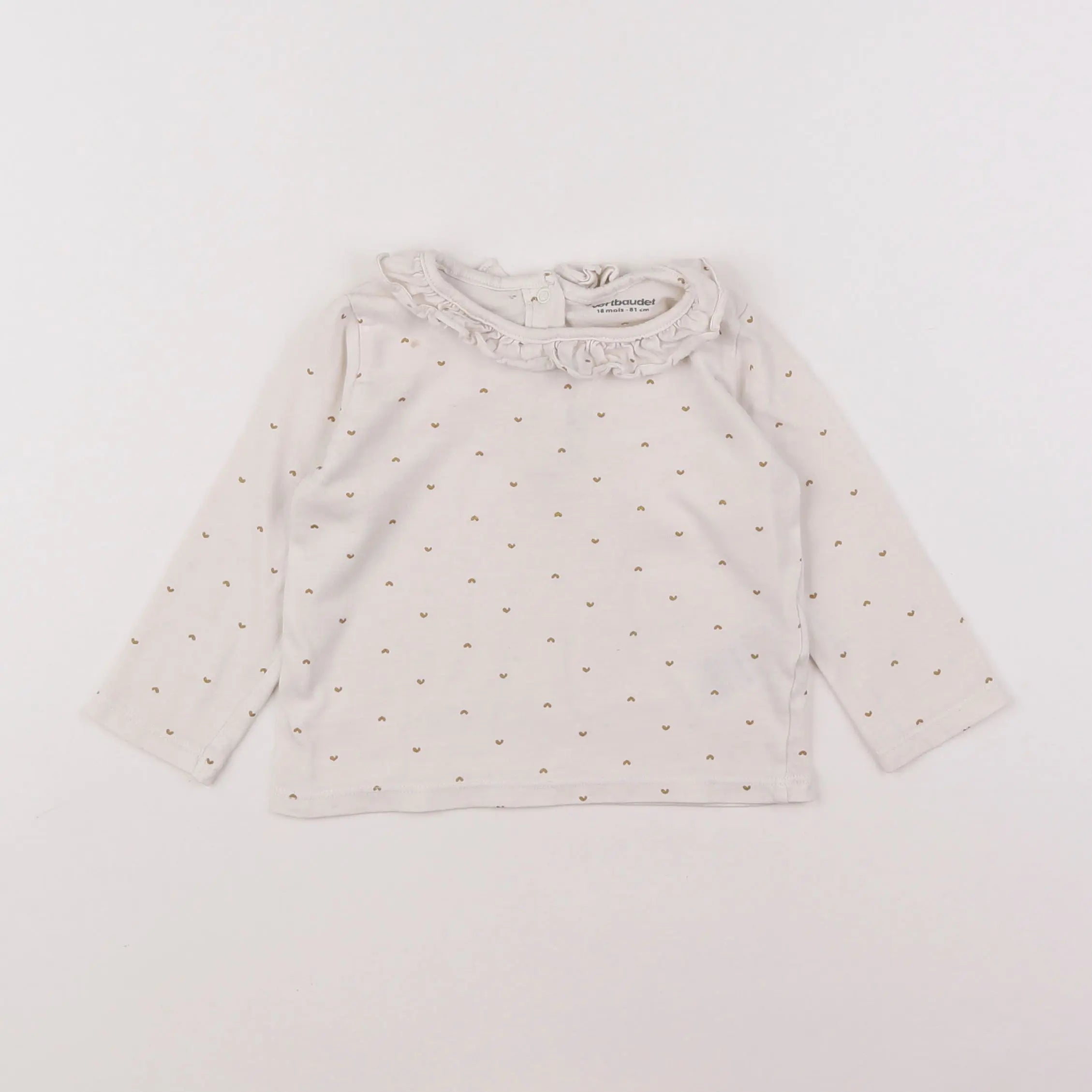 Vertbaudet - tee-shirt blanc - 18 mois
