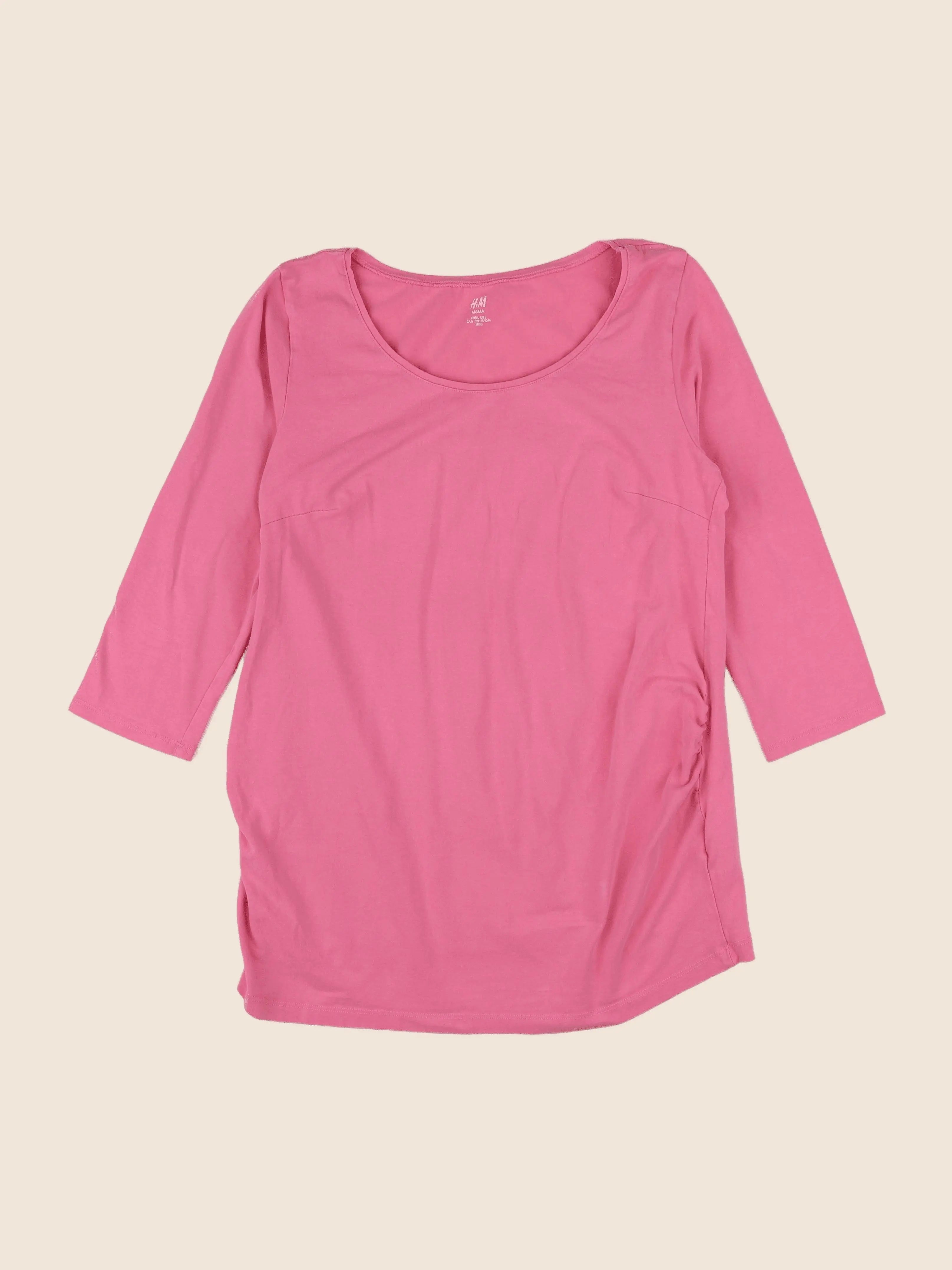 H&M - tee-shirt grossesse rose - 44 à 46